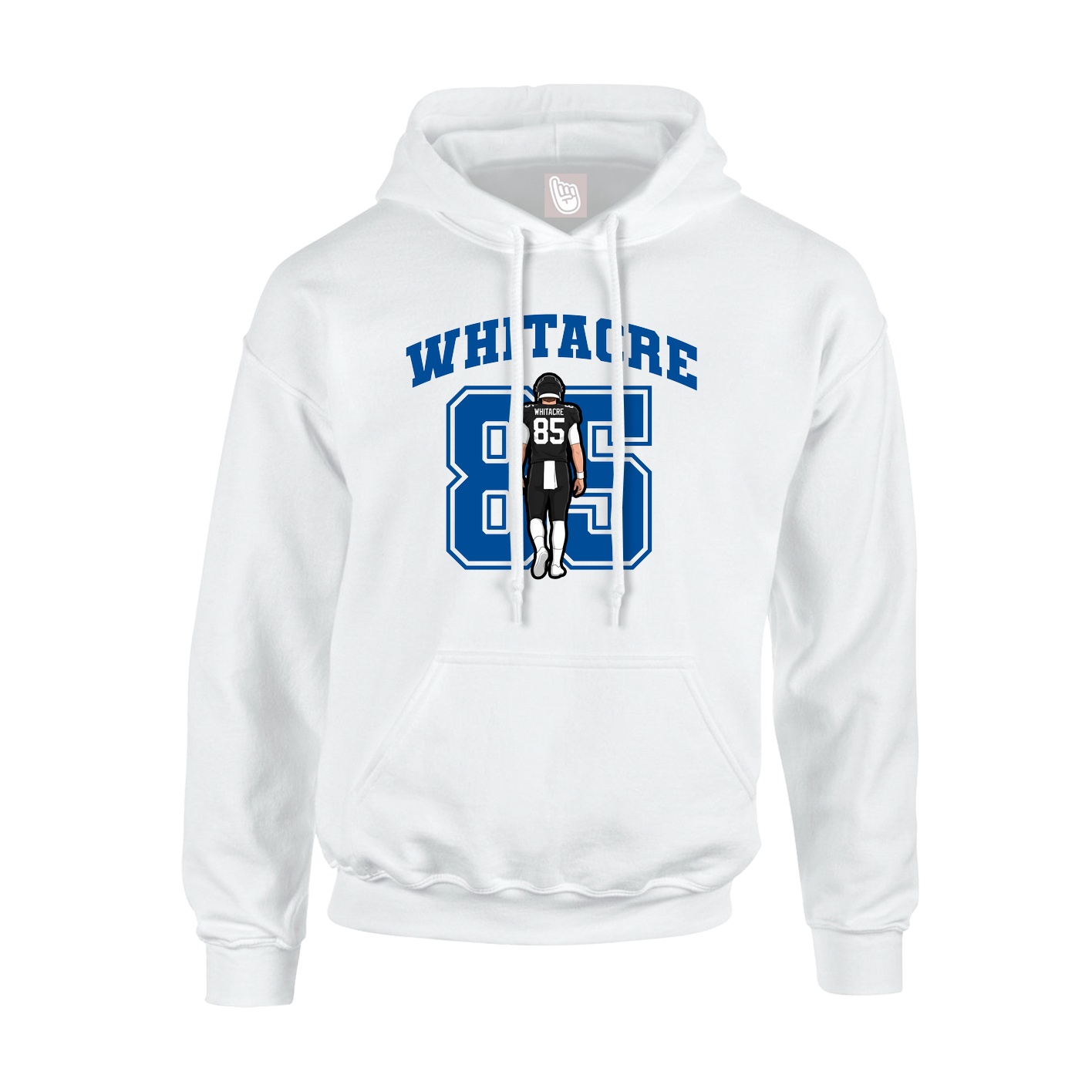 Youth Hoodie — Number in White
