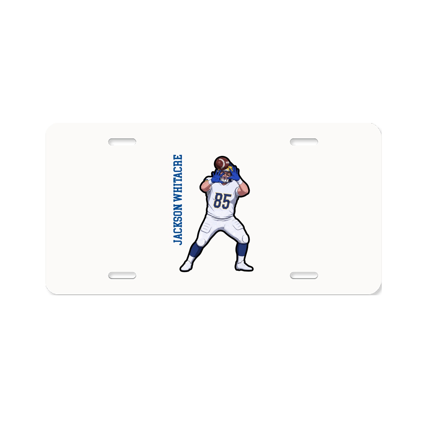 License Plate — Name Vertical in Classic