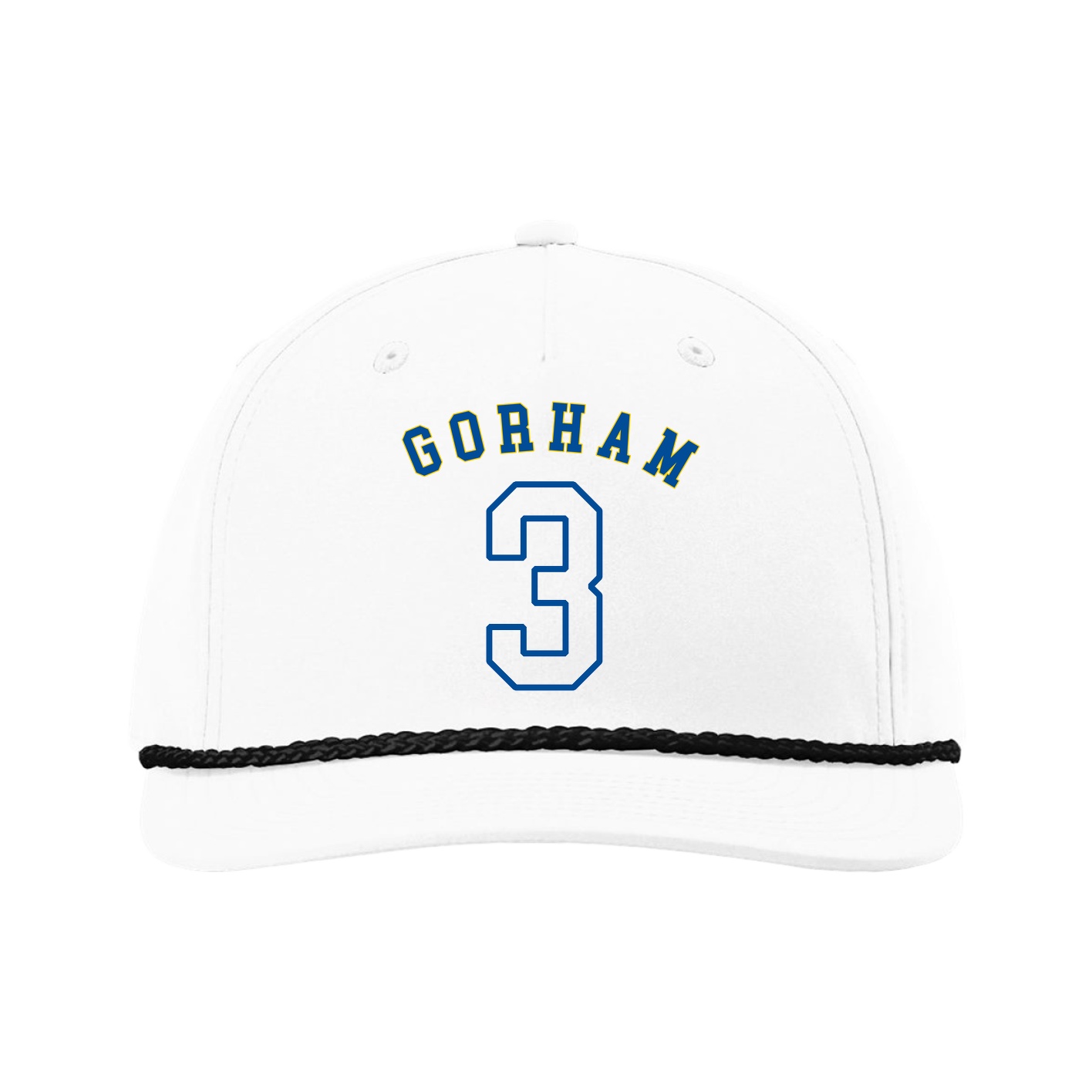Five-Panel Classic Rope Cap — Shirsey Arch in White