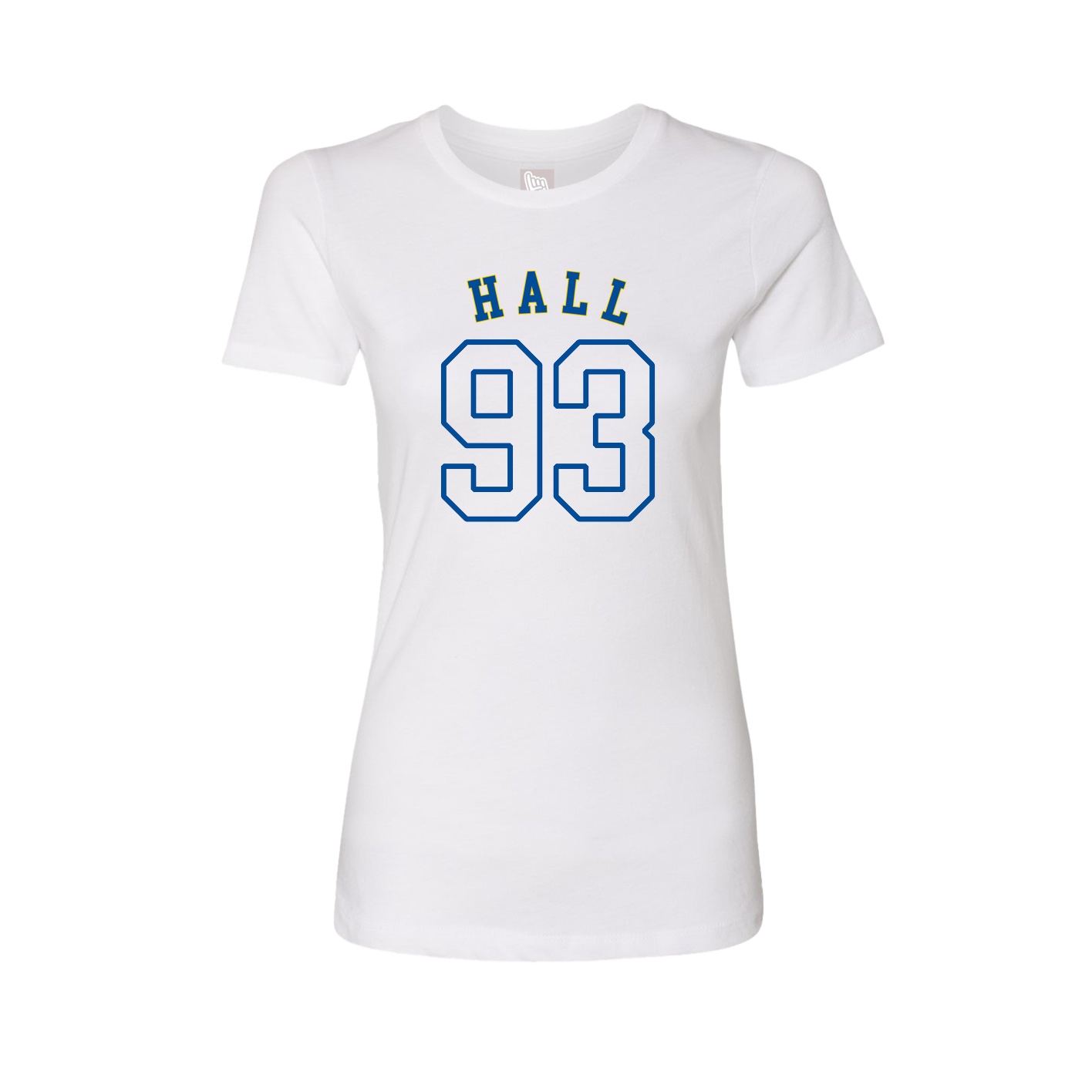 Fitted Women's Tee — Shirsey Arch in White