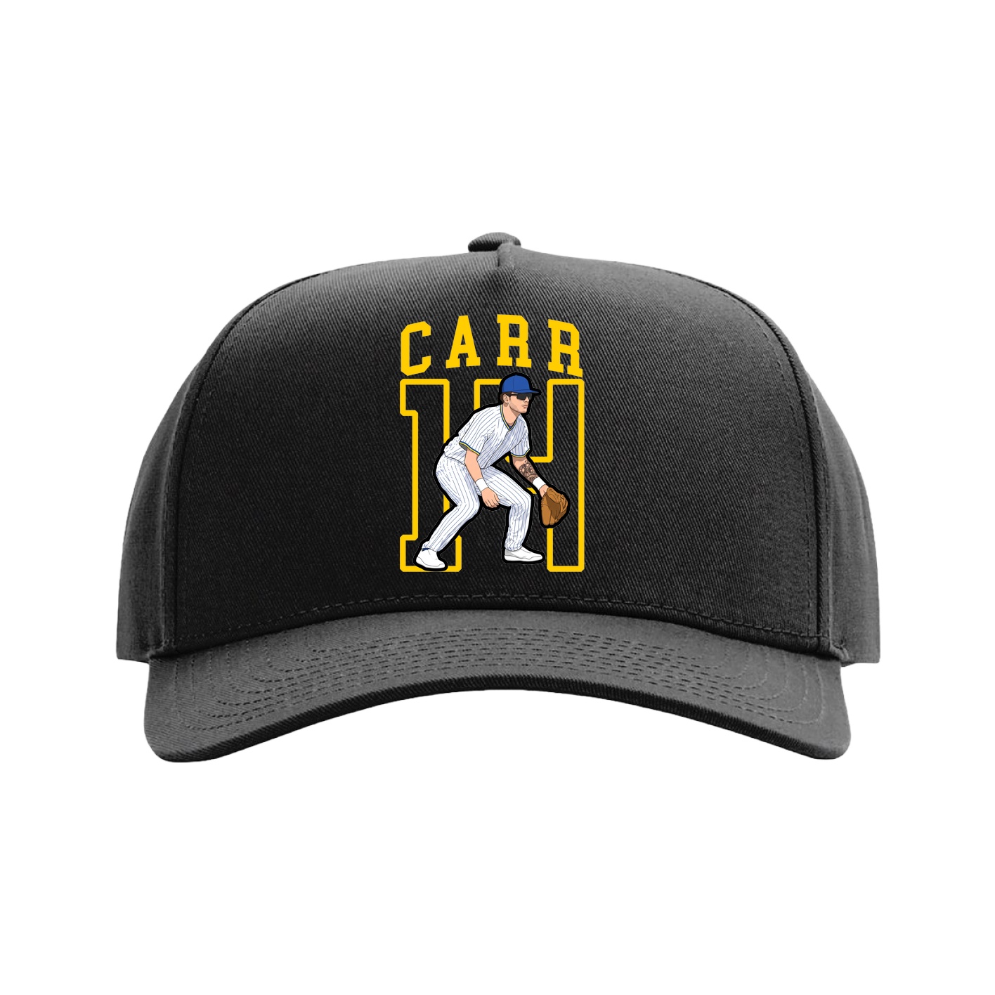 Full Fabric Five-Panel Champ Cap — Shirsey in Black