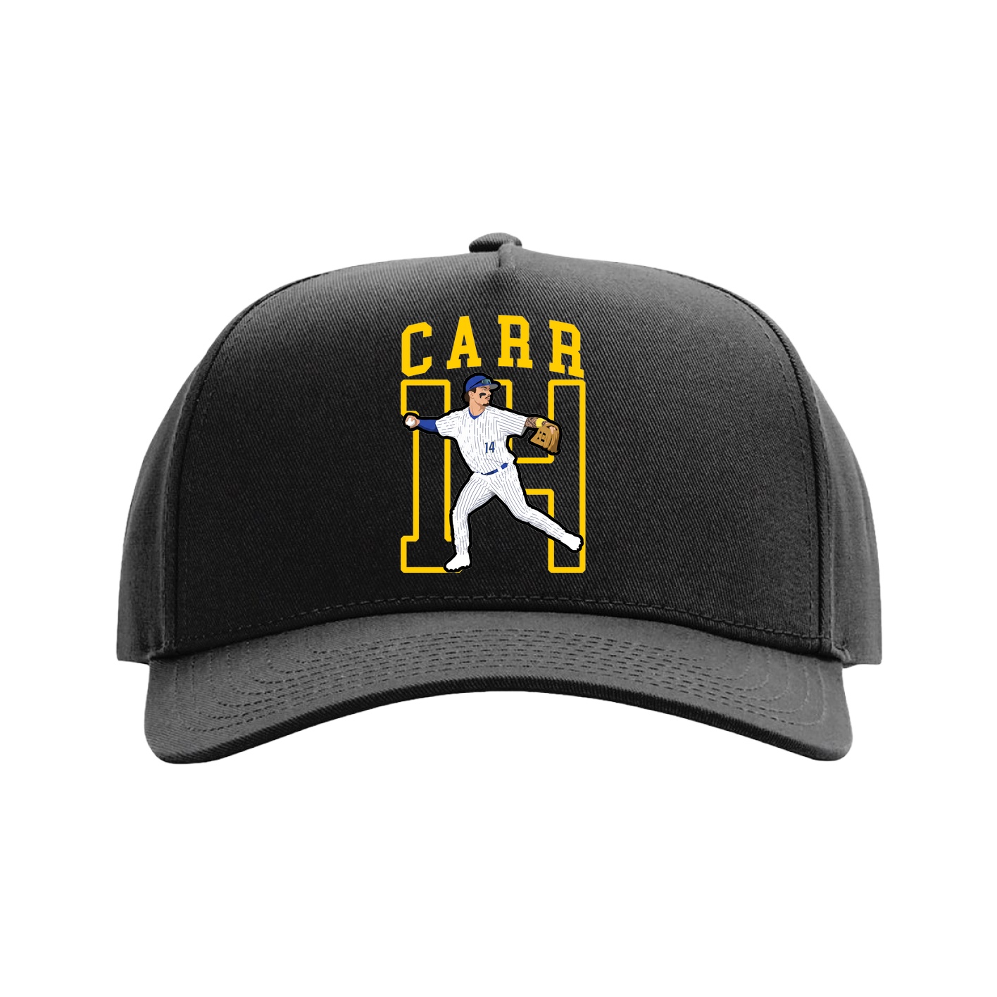 Full Fabric Five-Panel Champ Cap — Shirsey in Black