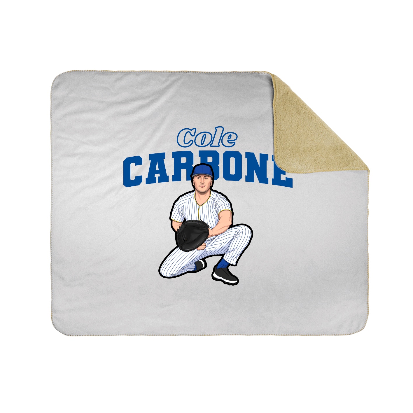 Throw Blanket — Name Arch in White