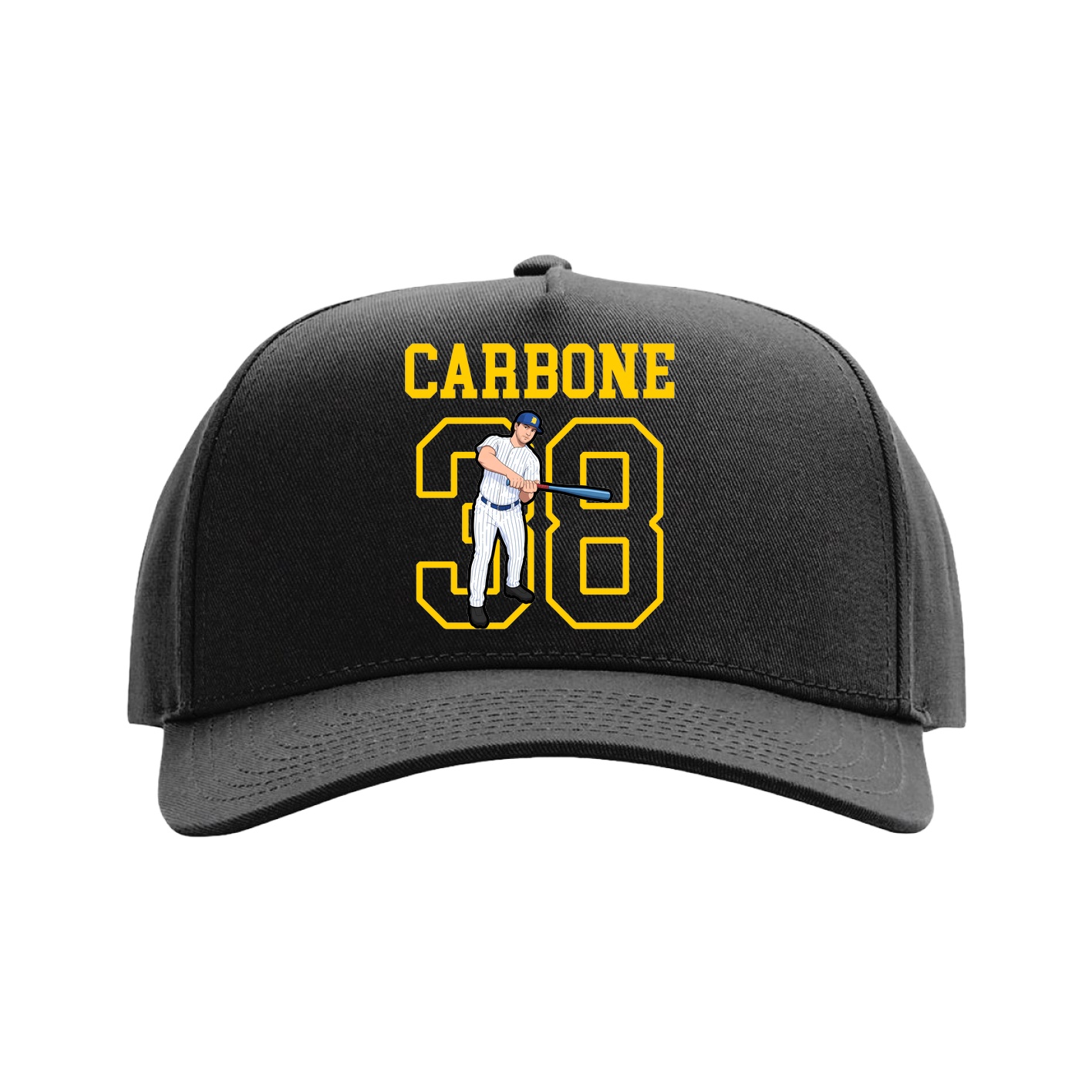Full Fabric Five-Panel Champ Cap — Shirsey in Black