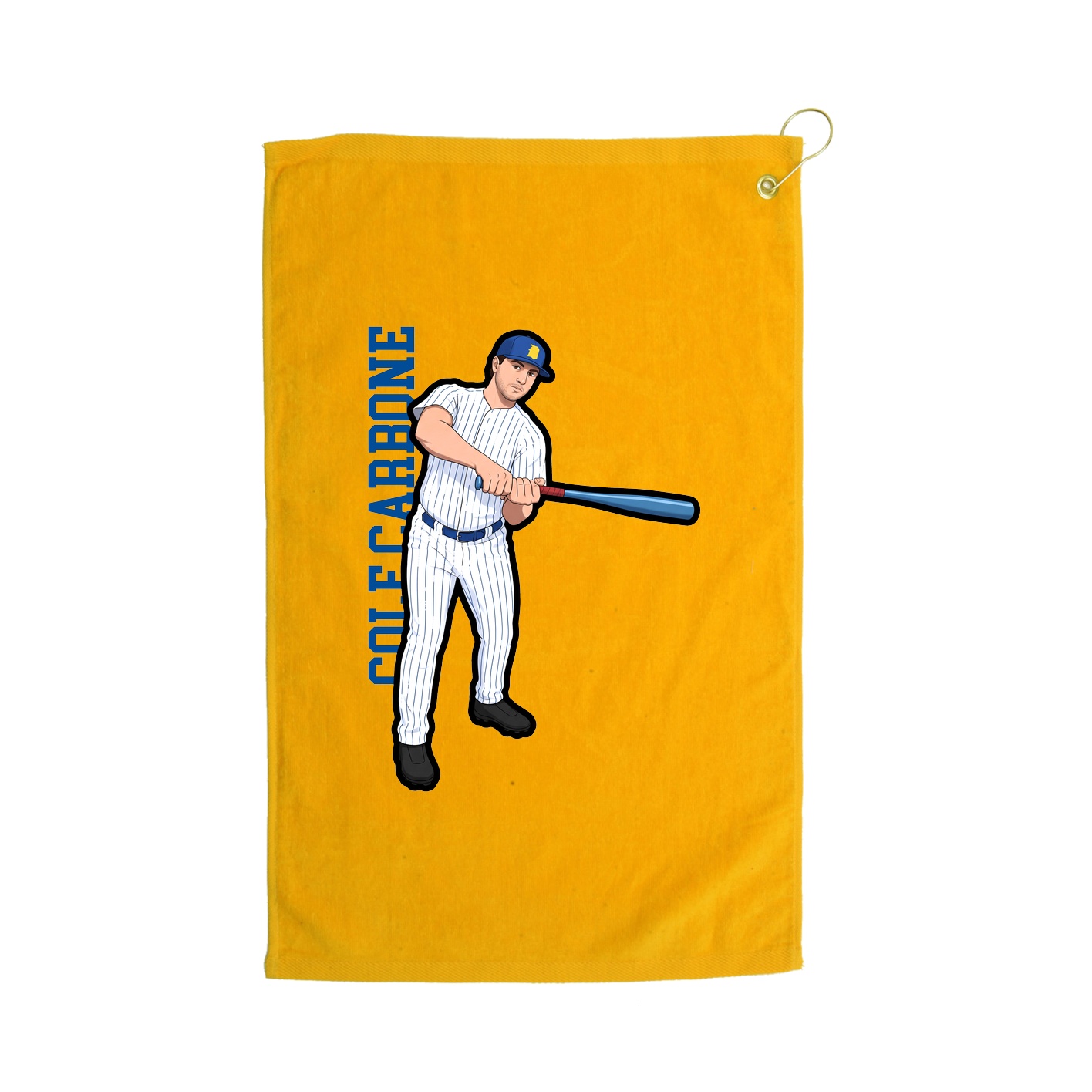 Golf Towel — Name Vertical in Gold