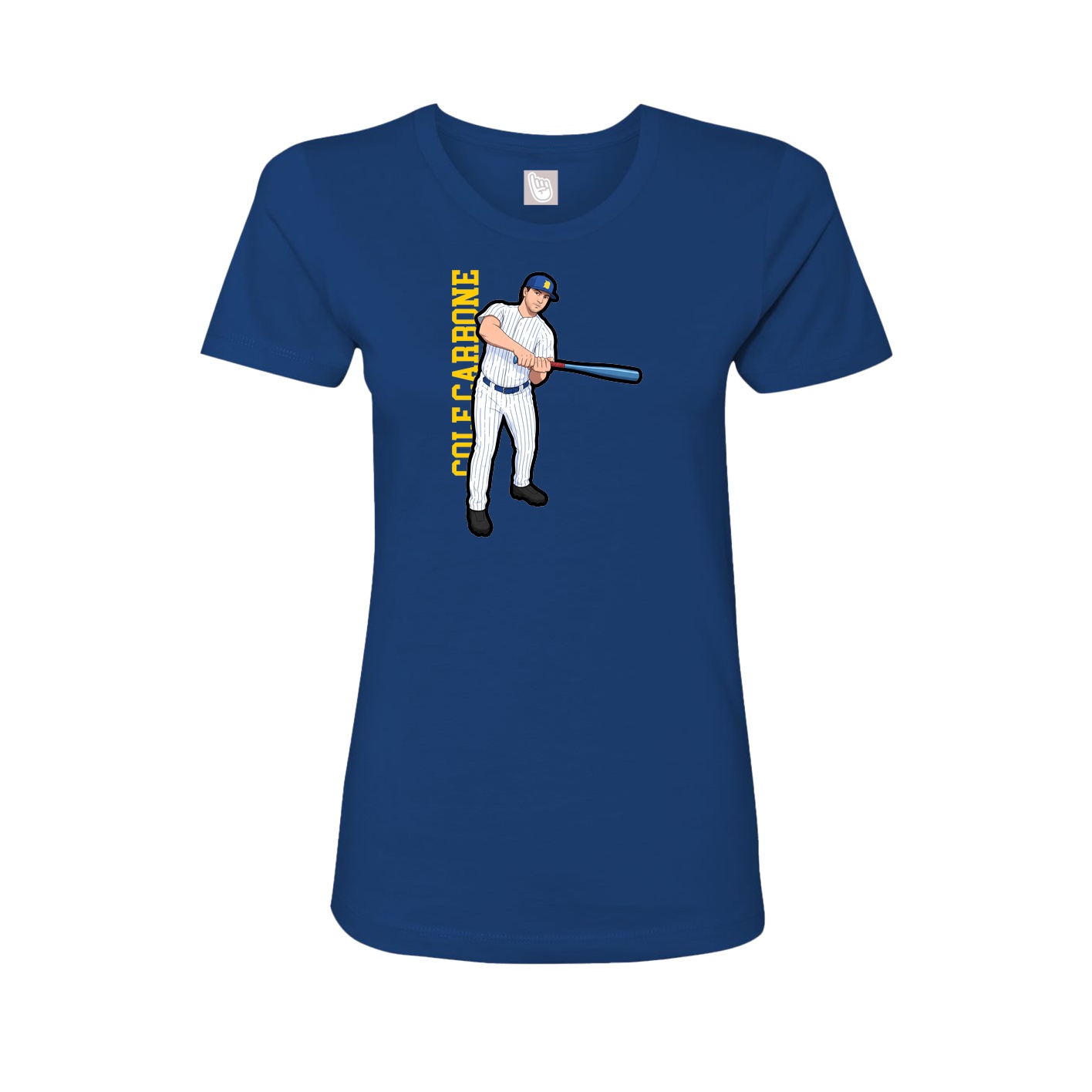 Womens Tee — Name Vertical in Royal