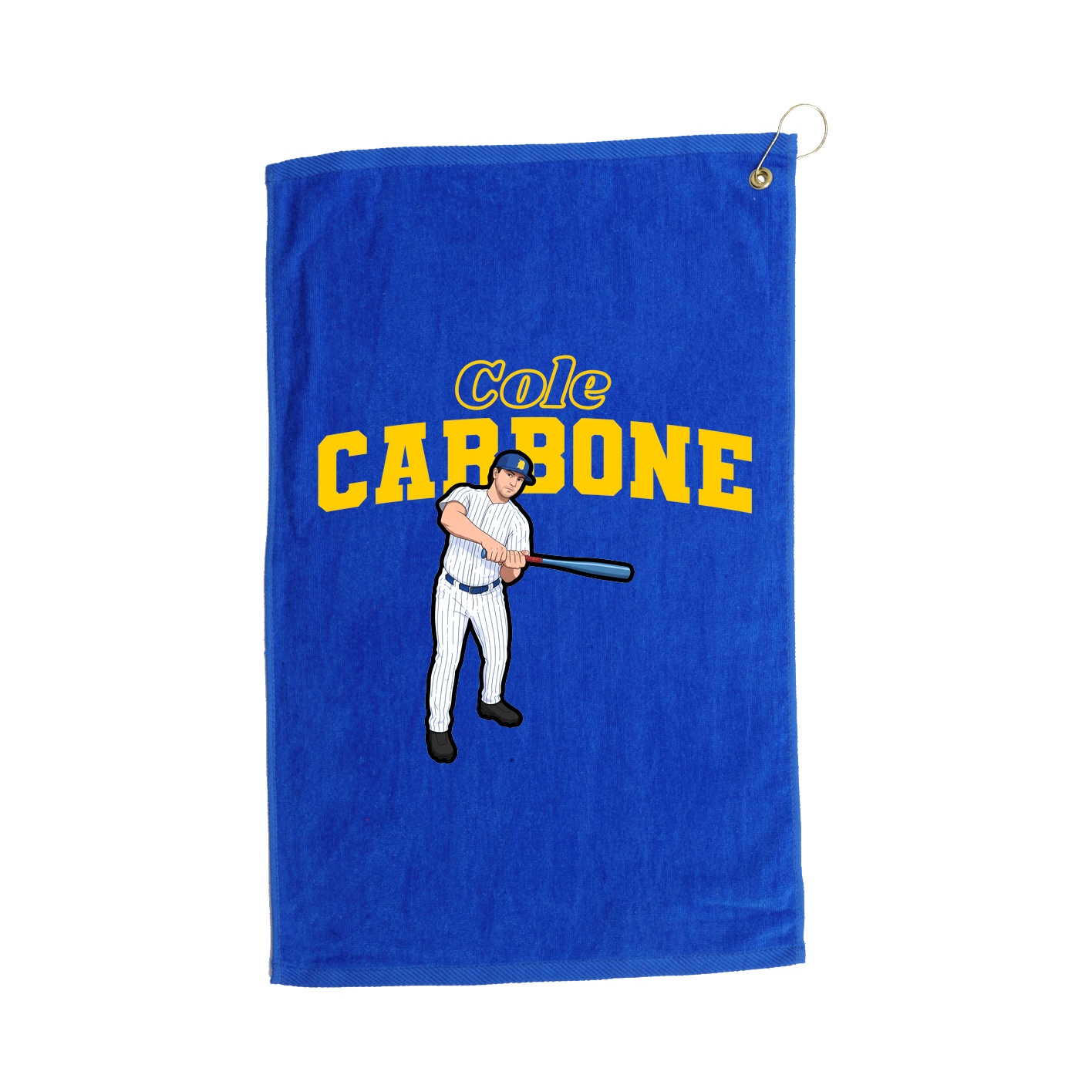 Golf Towel — Name Arch in Royal