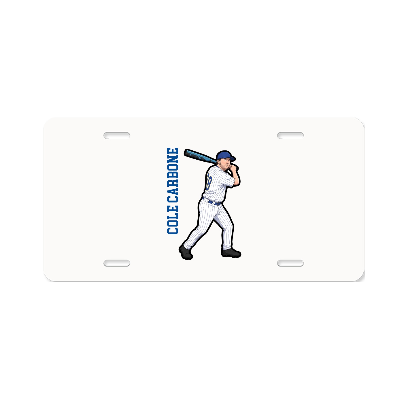 License Plate — Name Vertical in Classic