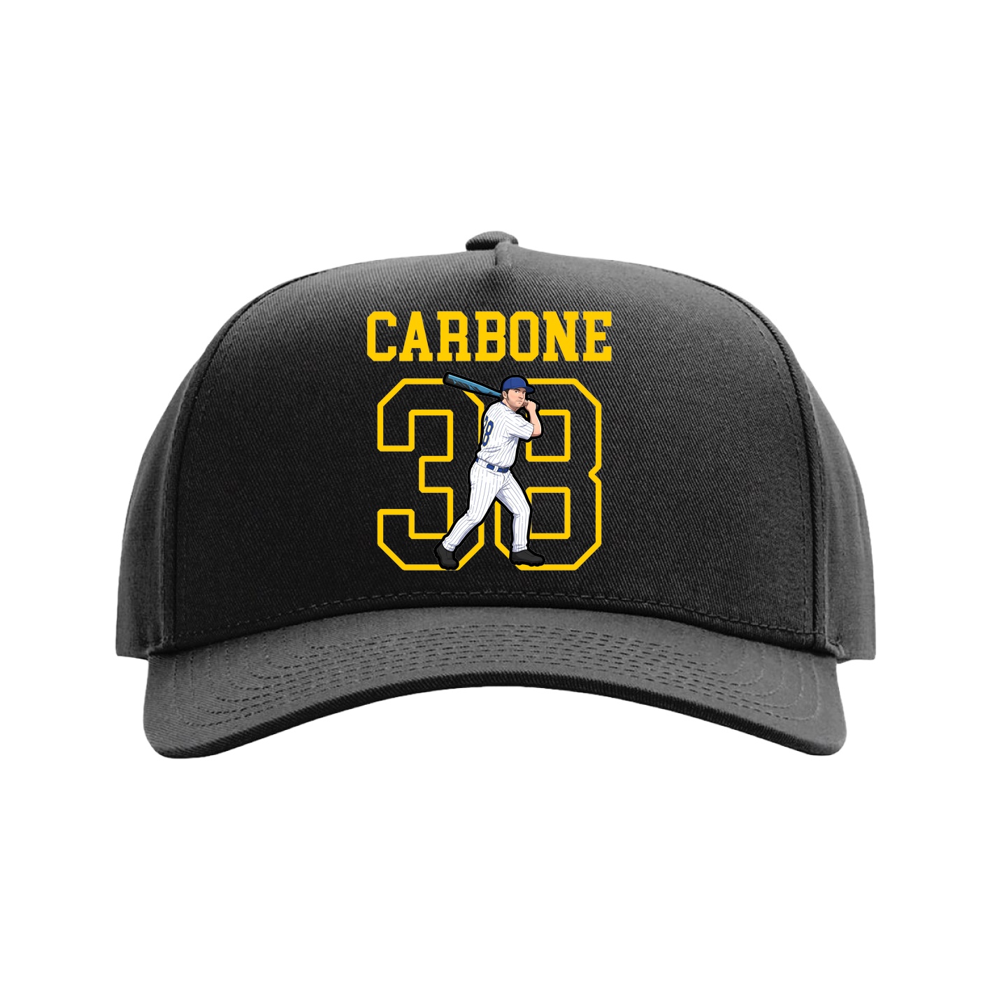 Full Fabric Five-Panel Champ Cap — Shirsey in Black