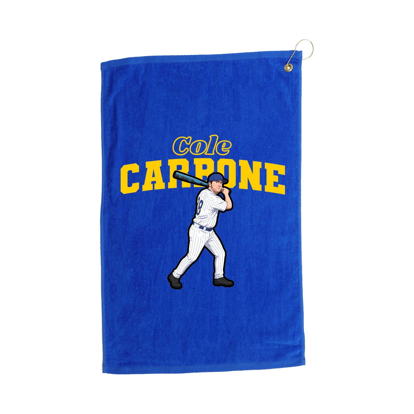 Golf Towel — Name Arch in Royal
