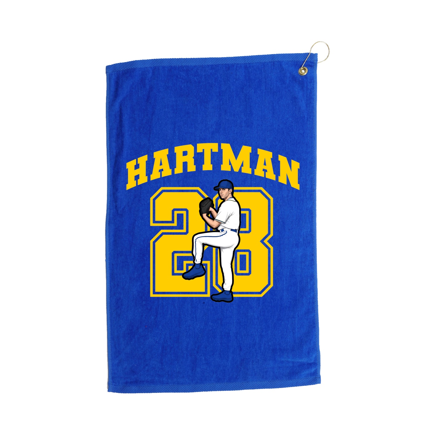 Golf Towel — Number in Royal