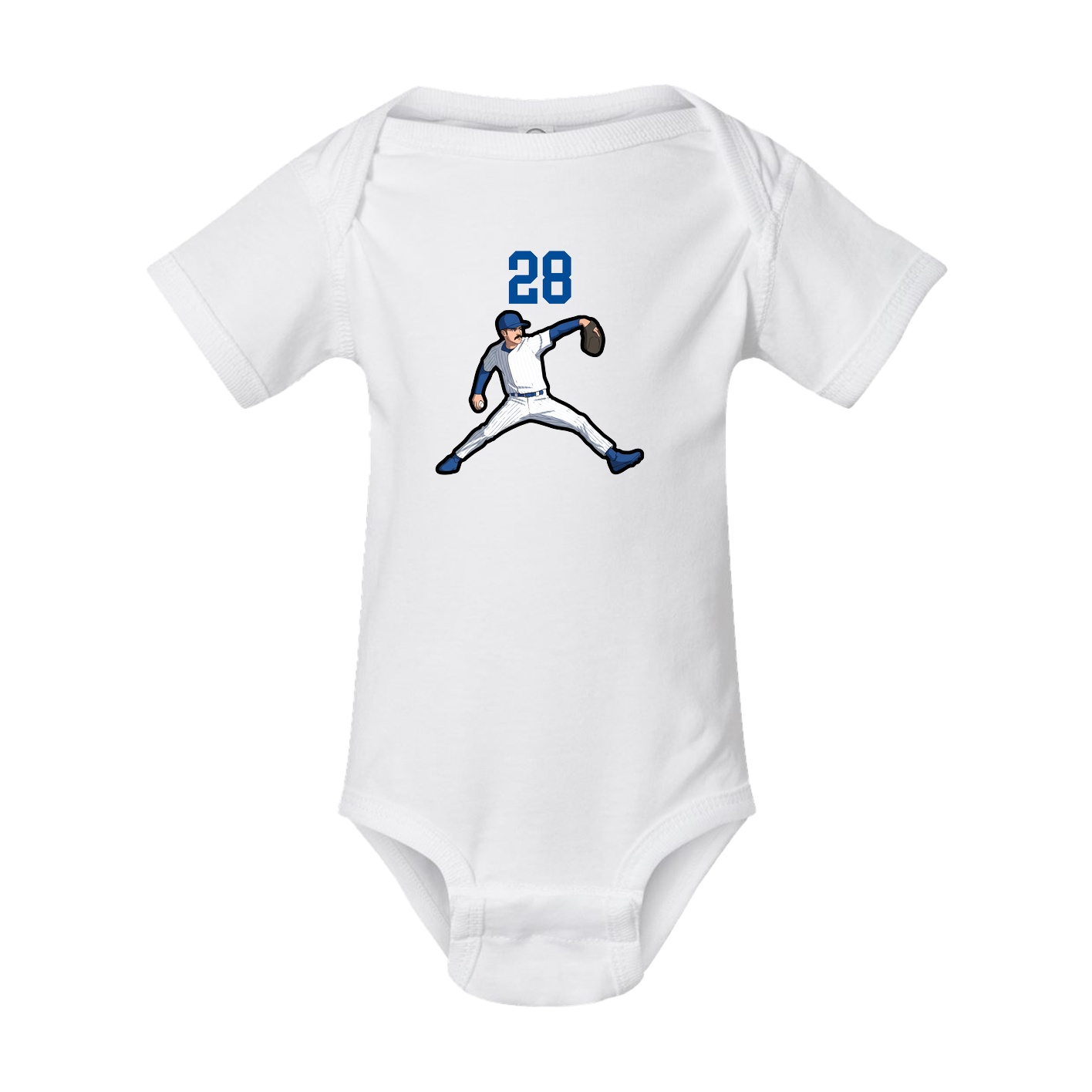 Baby Onesie — Number Top in White