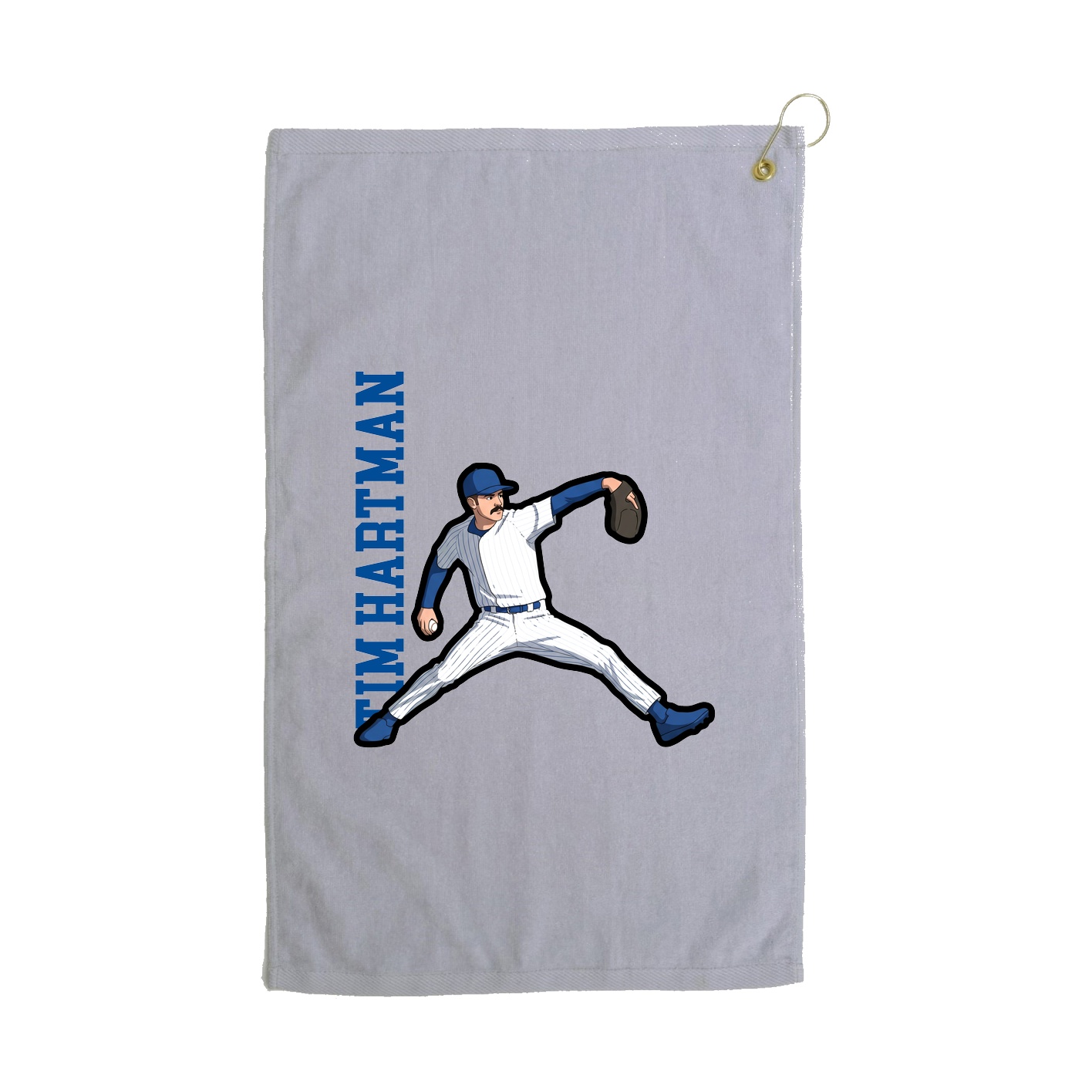 Golf Towel — Name Vertical in Grey
