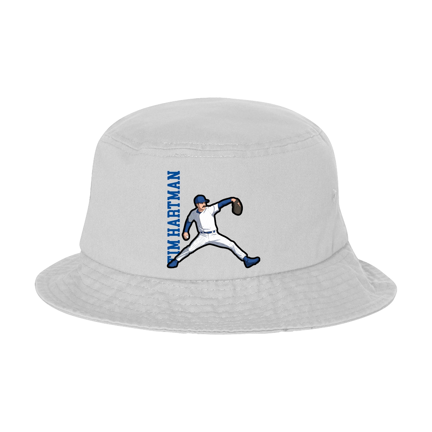 Bucket Cap — Name Vertical in White
