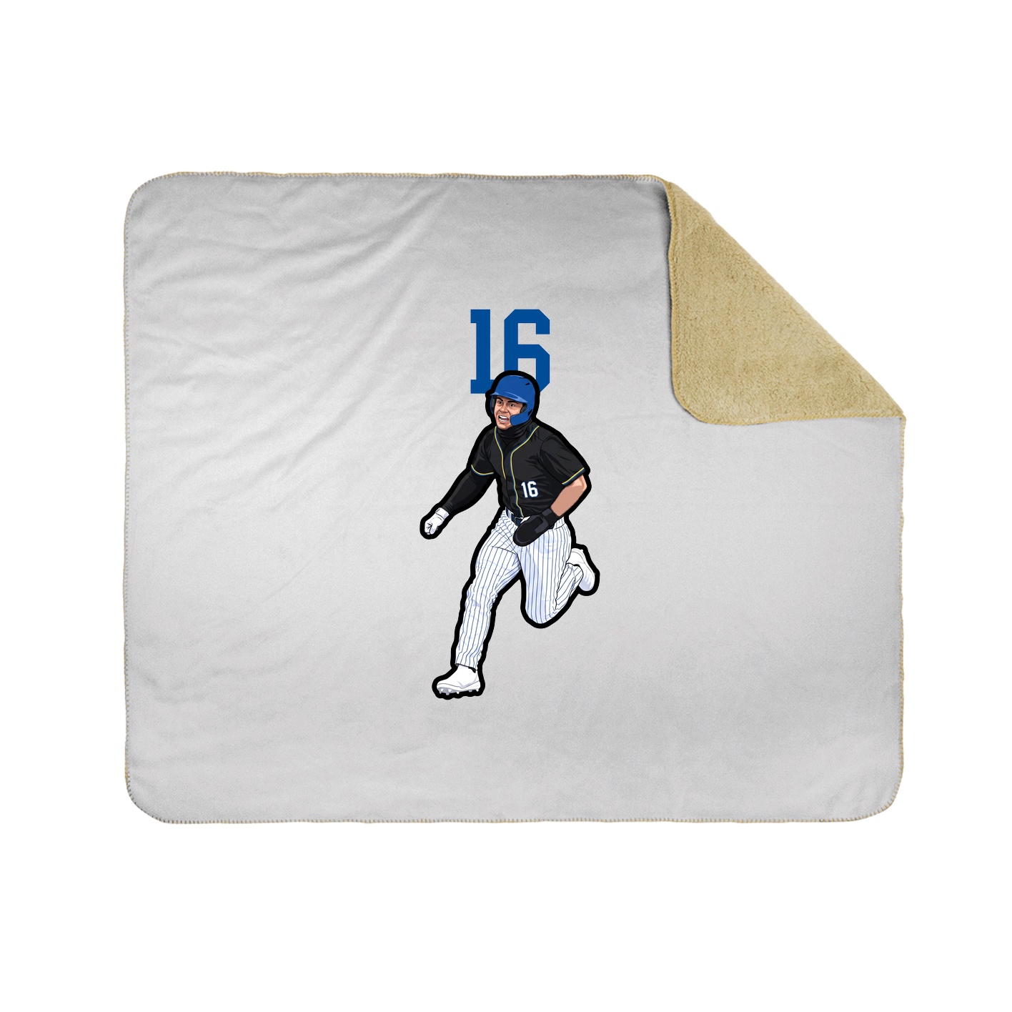 Throw Blanket — Number Top in White