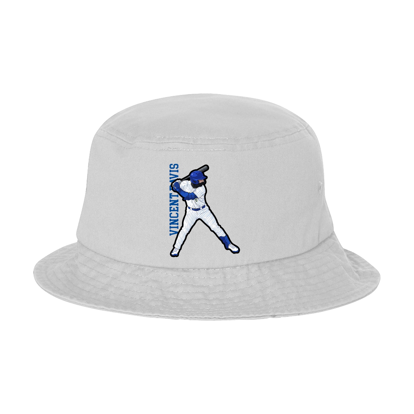 Bucket Cap — Name Vertical in White