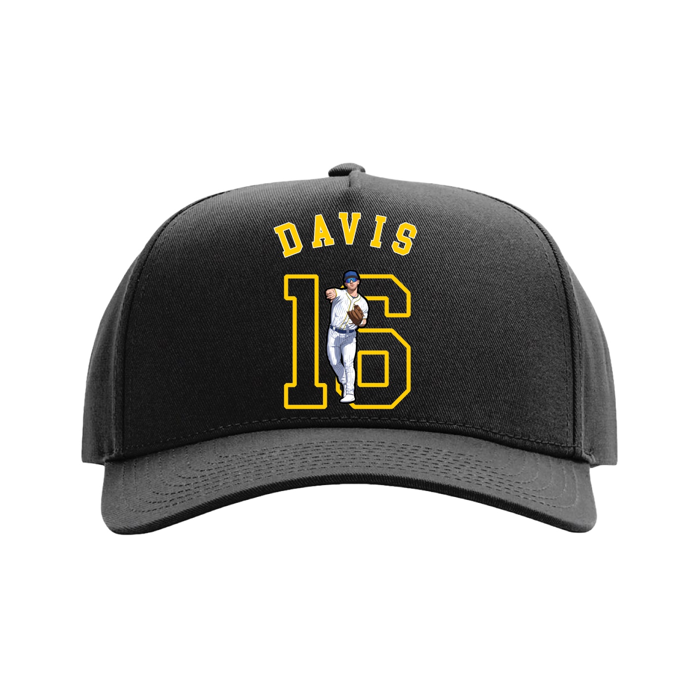 Full Fabric Five-Panel Champ Cap — Shirsey Arch in Black