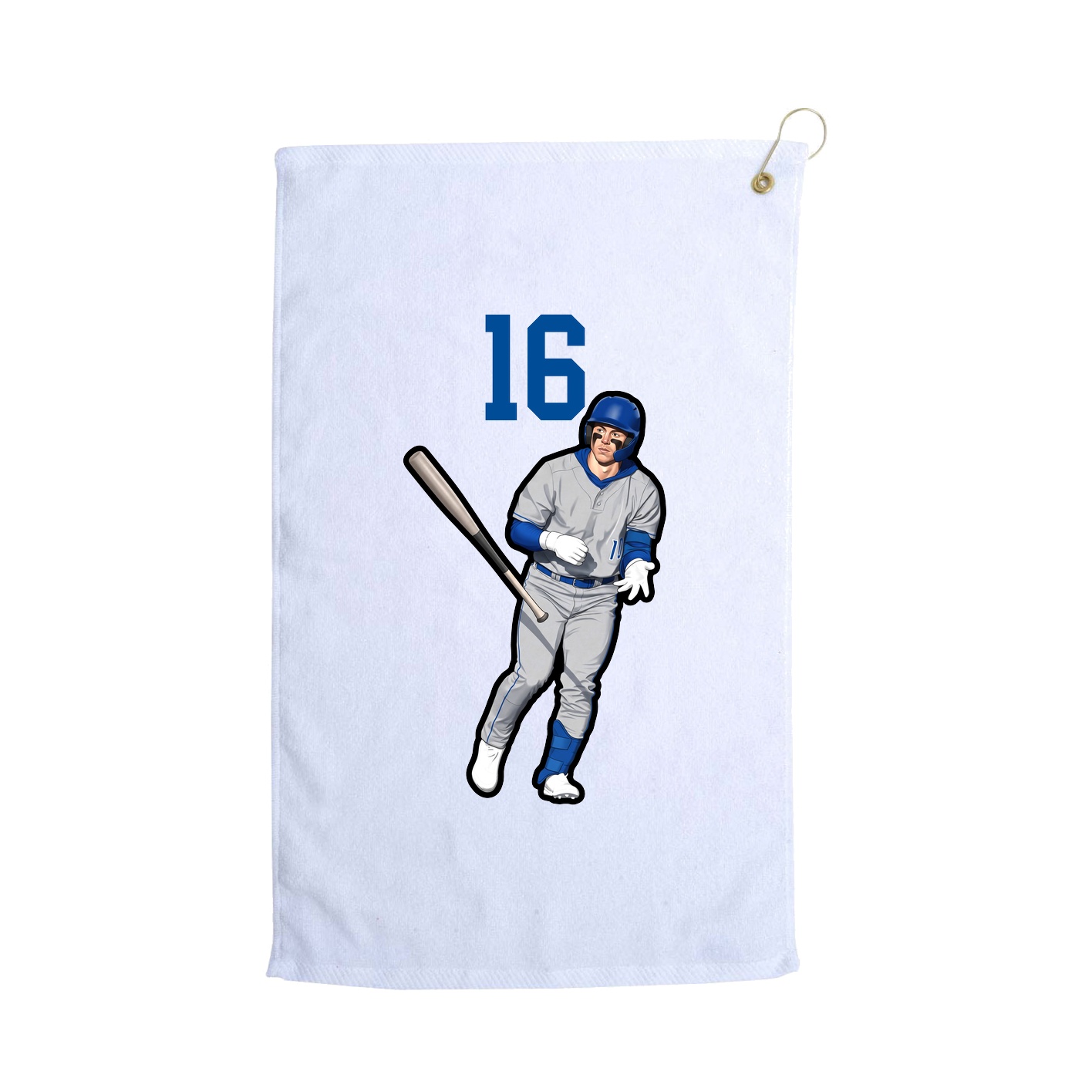 Golf Towel — Number Top in White