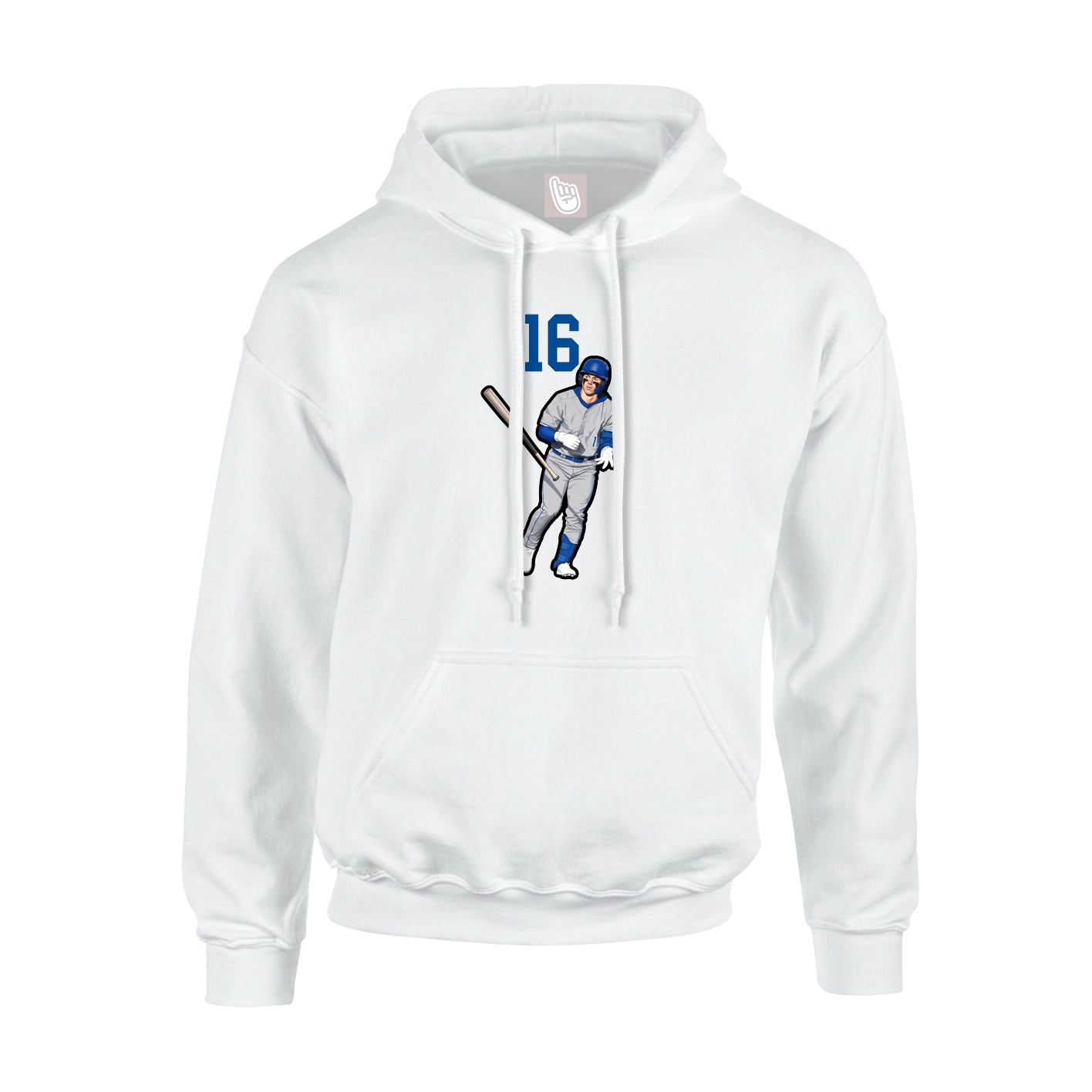 Youth Hoodie — Number Top in White