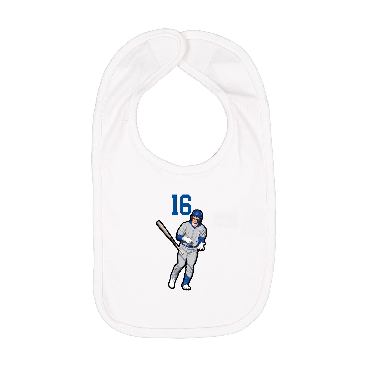 Infant Bib — Number Top in White