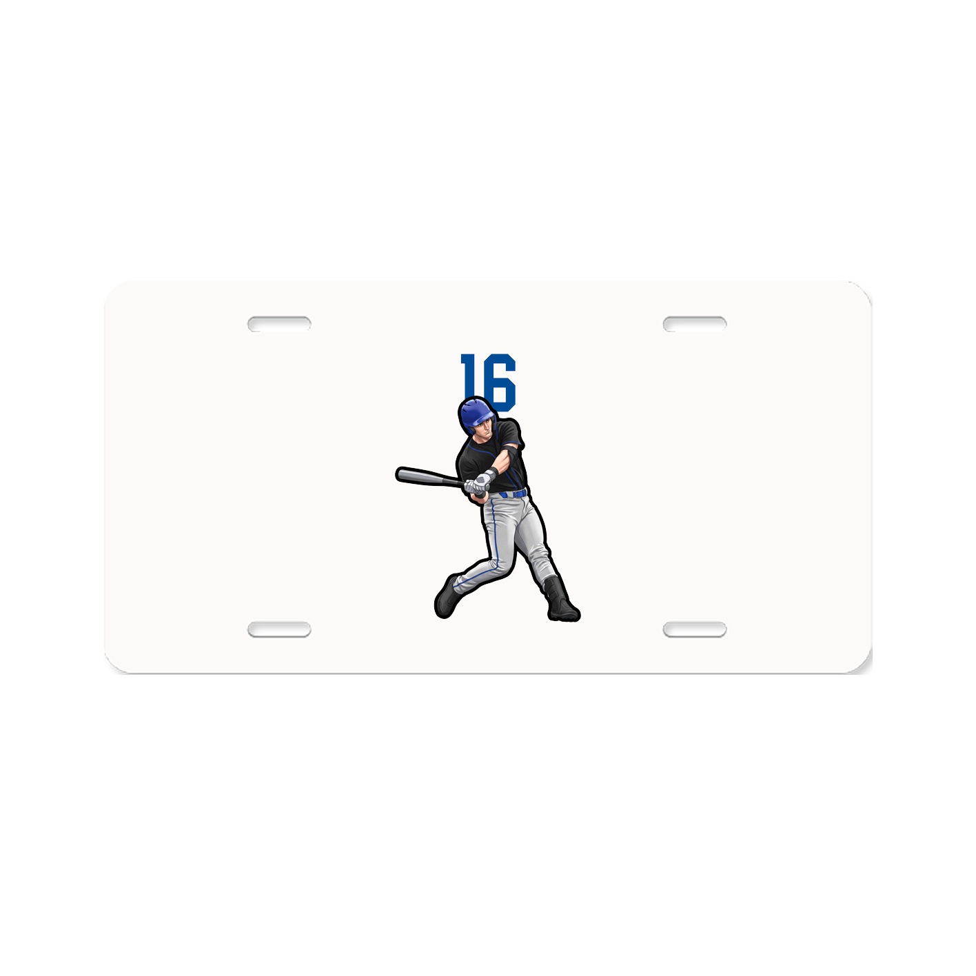 License Plate — Number Top in Classic
