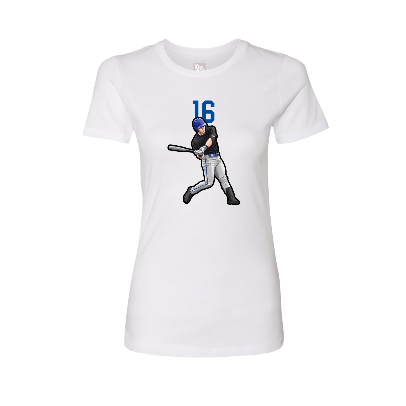 Womens Tee — Number Top in White