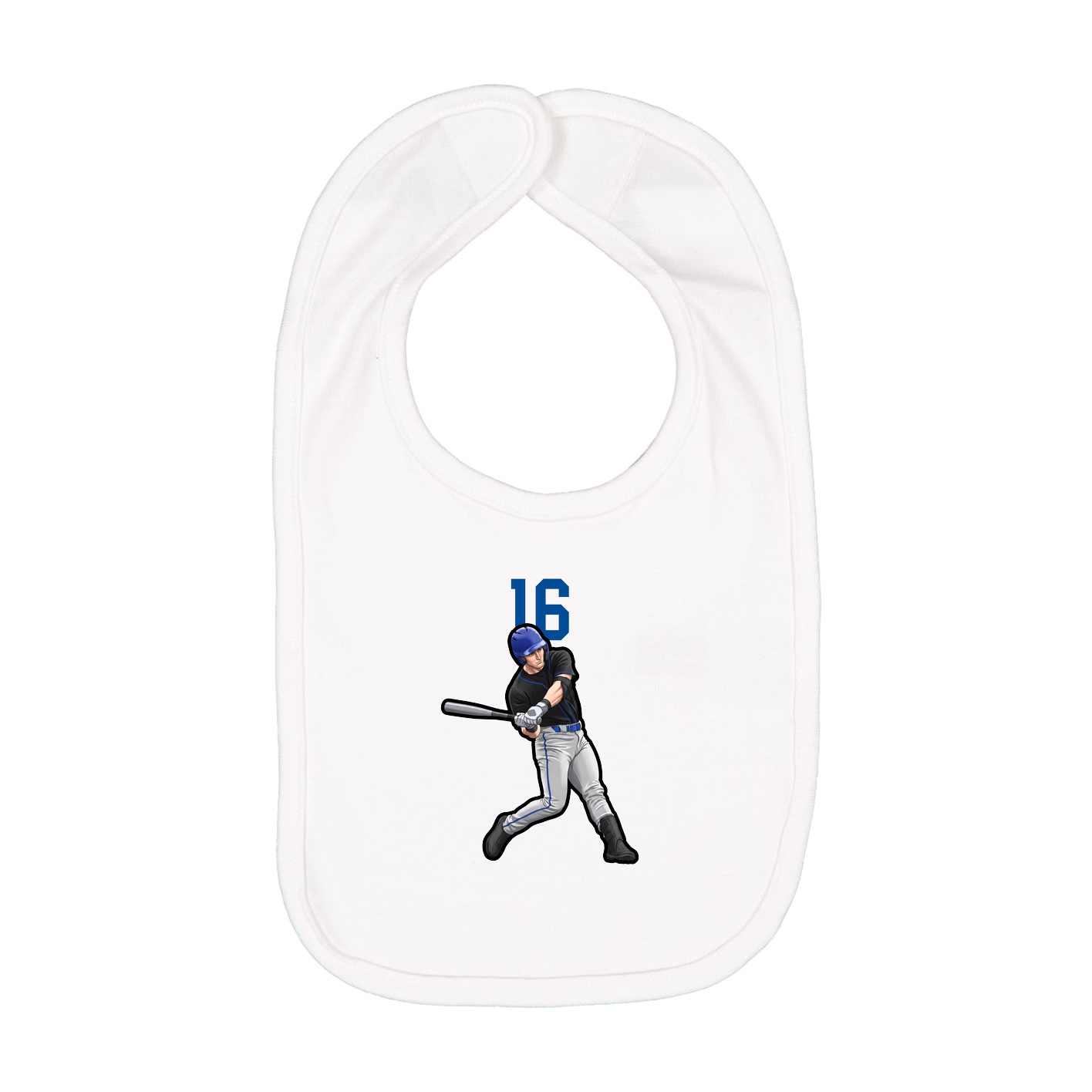 Infant Bib — Number Top in White