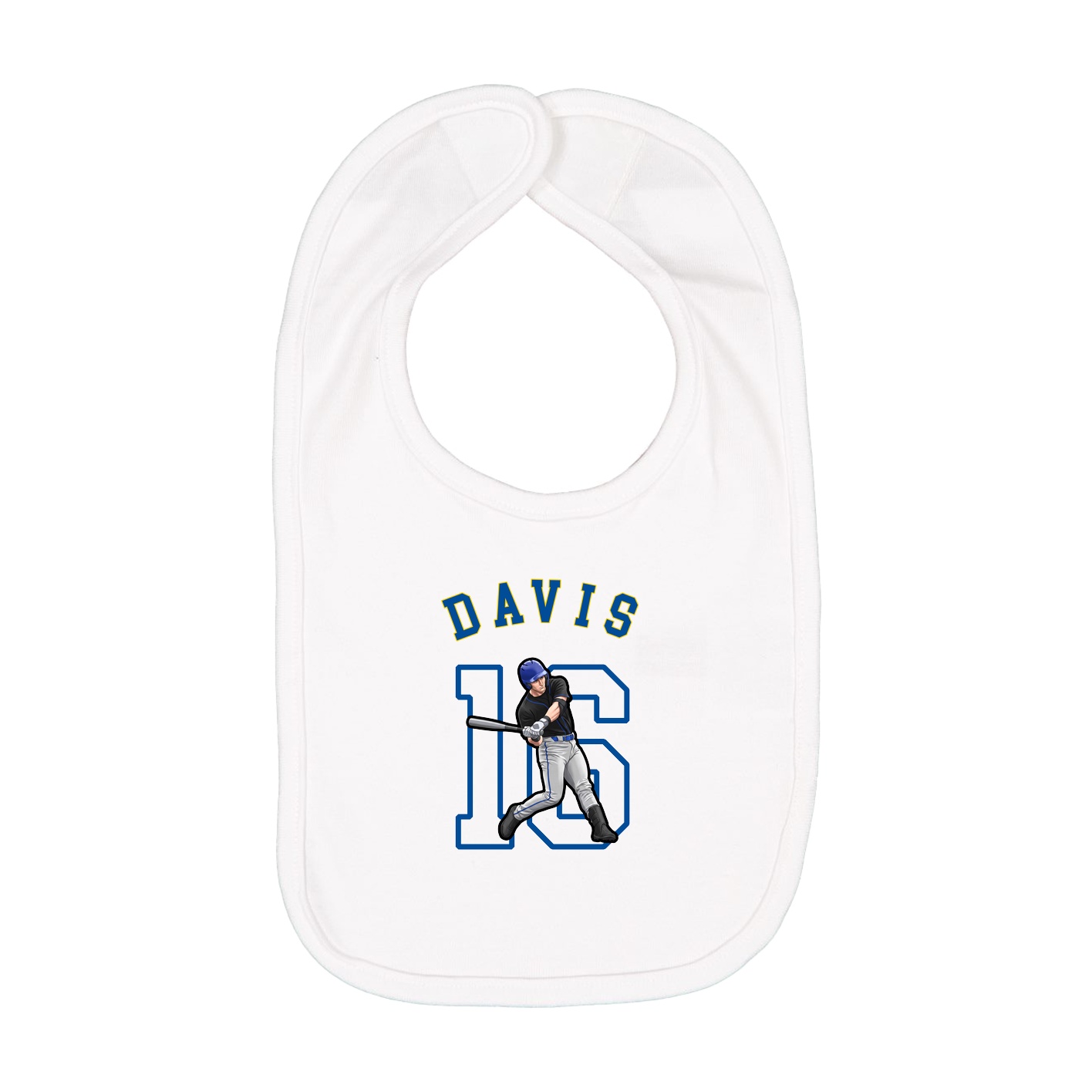 Infant Bib — Shirsey Arch in White
