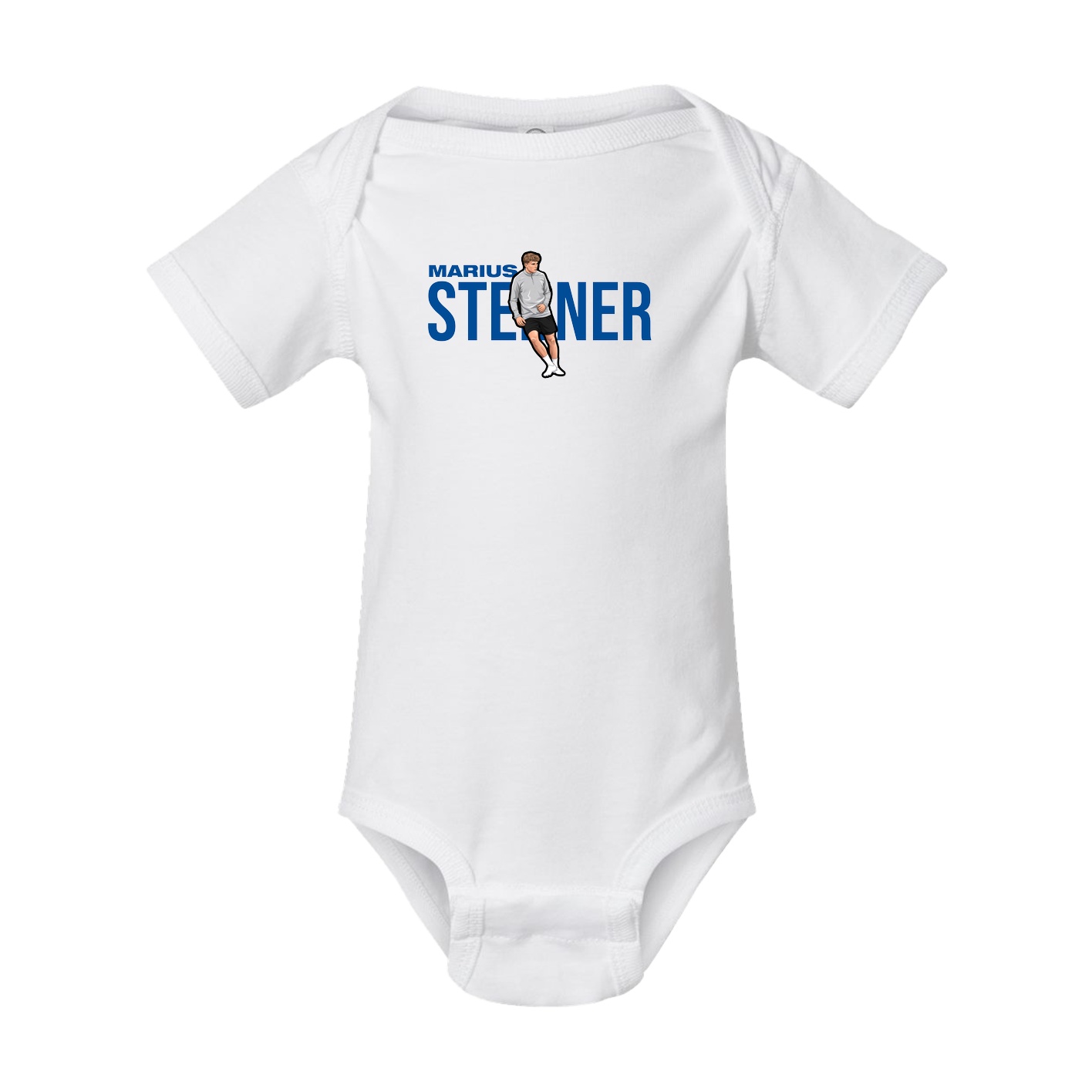 Baby Onesie — Player Name in White