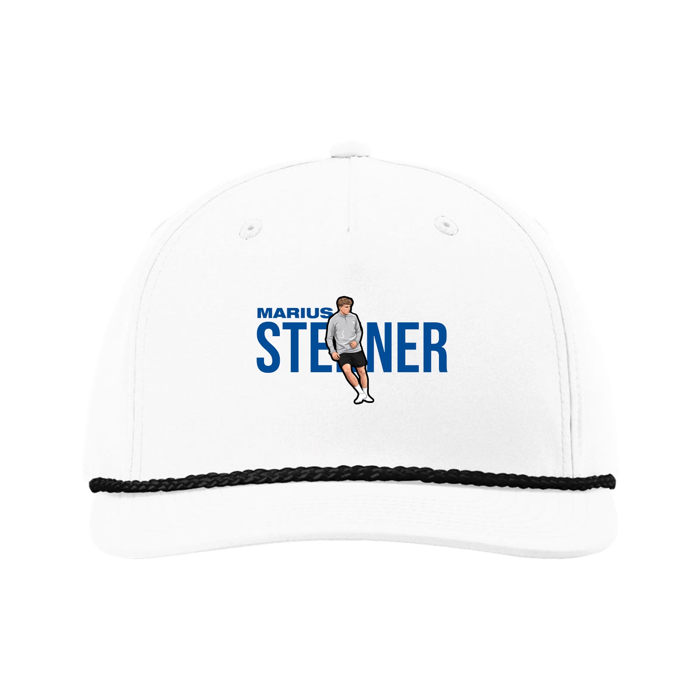 Five-Panel Classic Rope Cap — Player Name in White