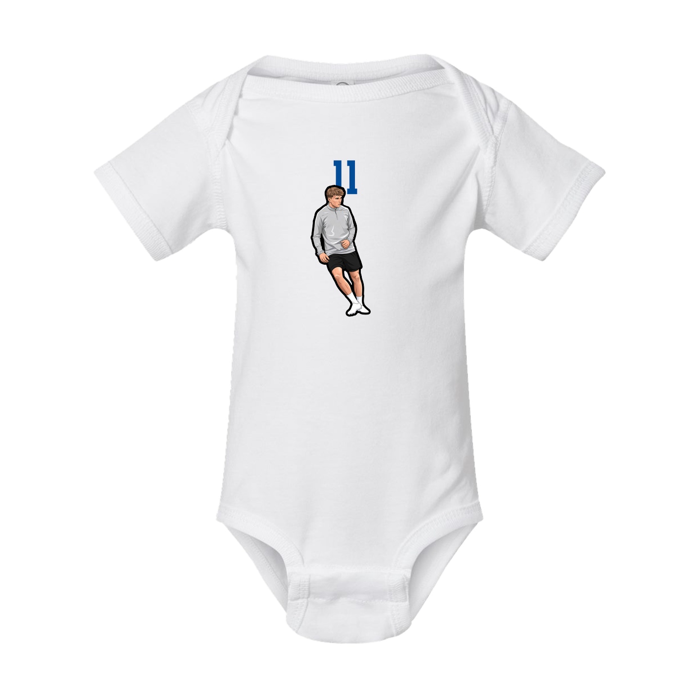 Baby Onesie — Number Top in White