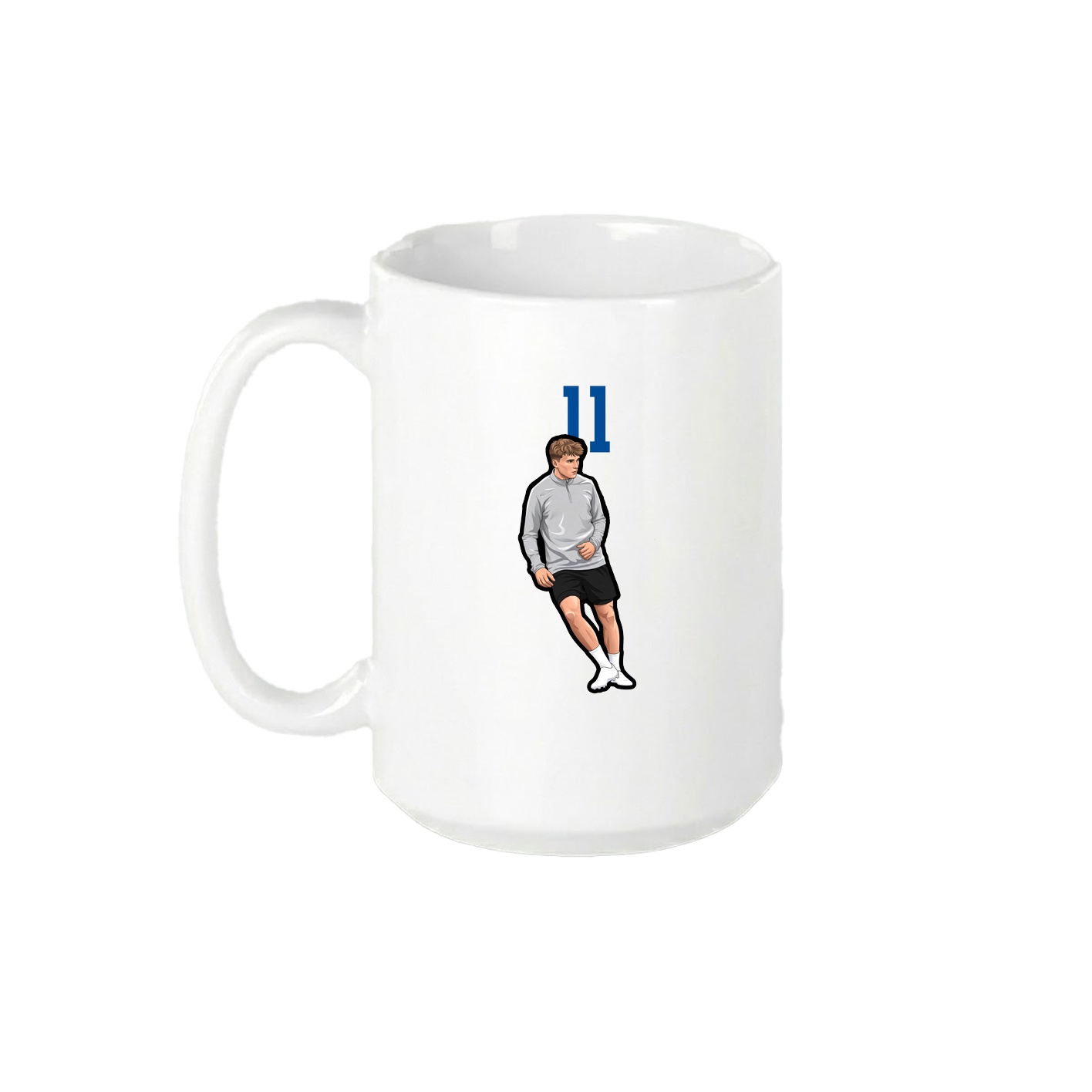 15oz Coffee Mug — Number Top in White