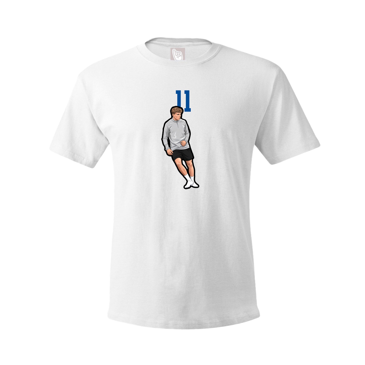 Youth Tee — Number Top in White