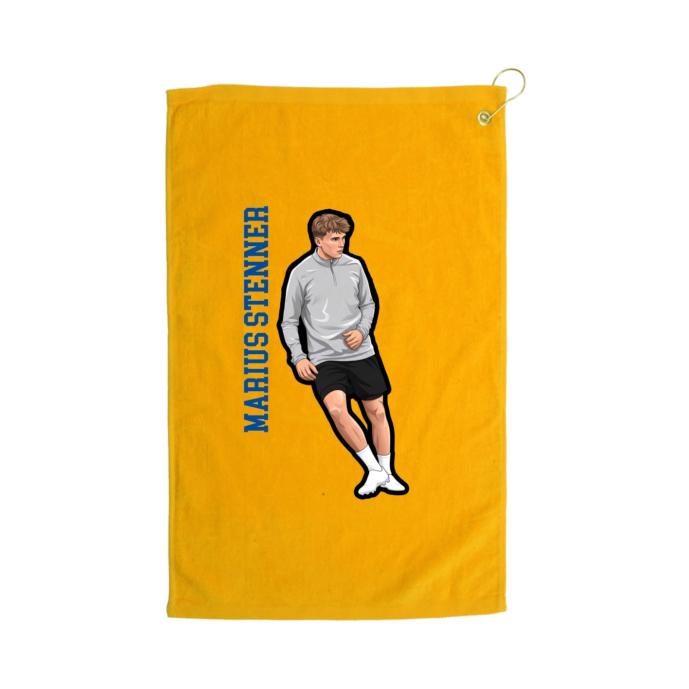 Golf Towel — Name Vertical in Gold