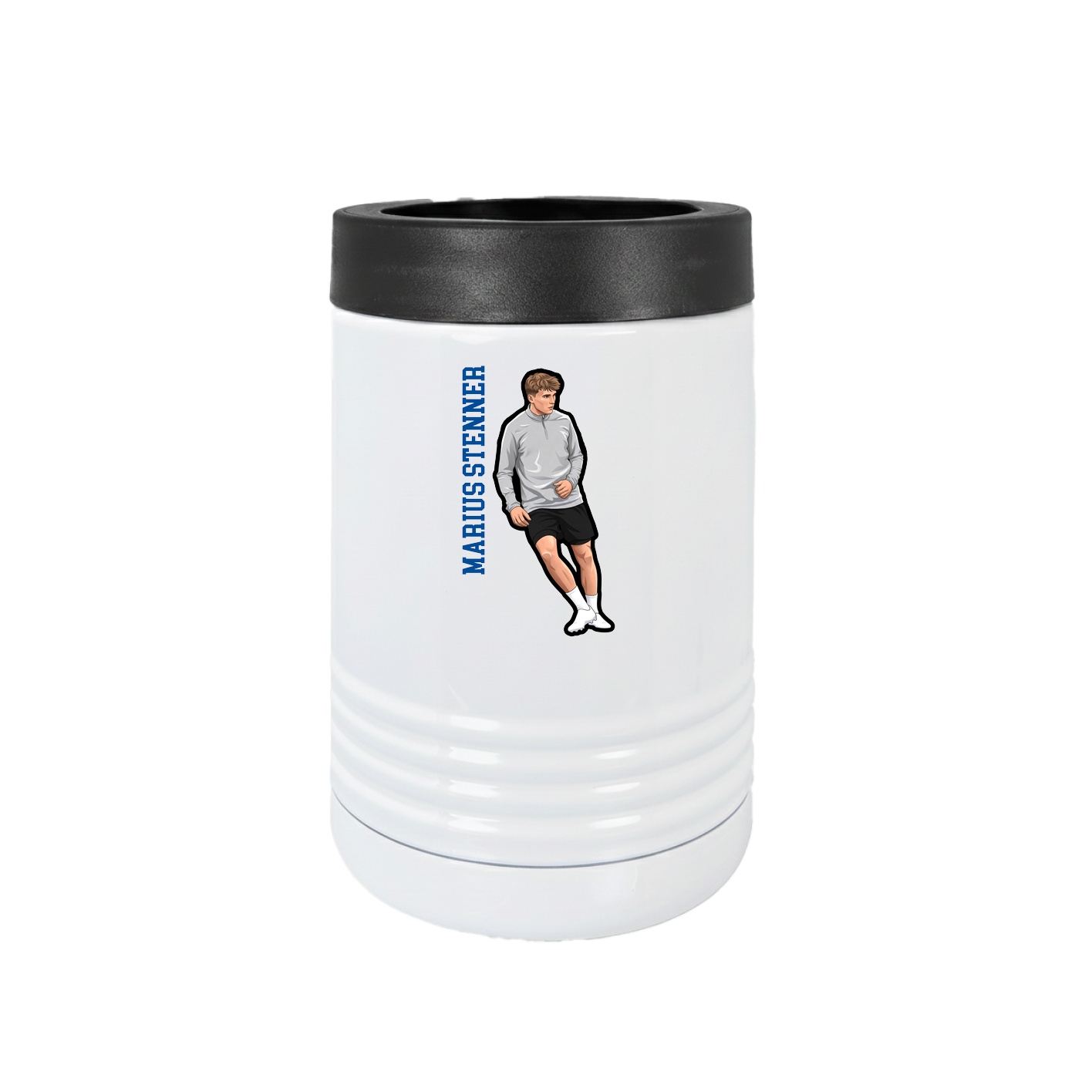 Beverage Holder — Name Vertical in White