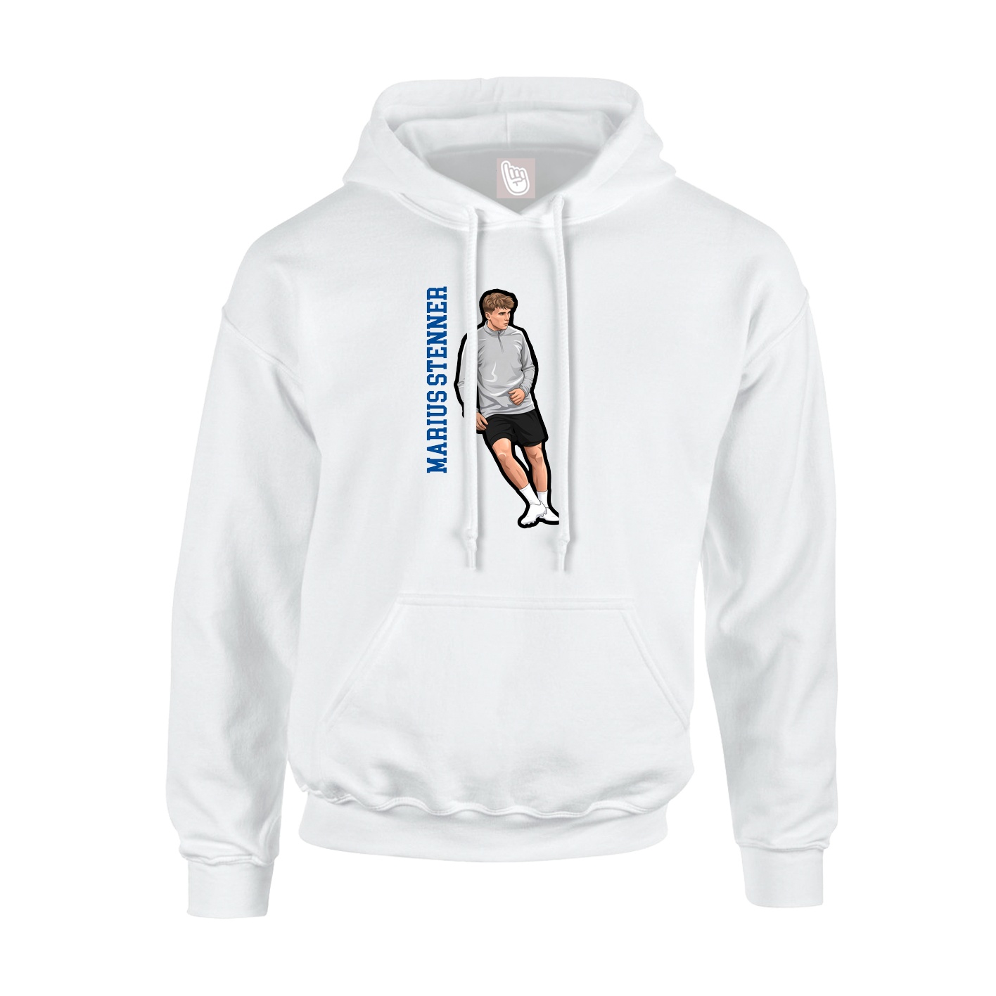 Youth Hoodie — Name Vertical in White