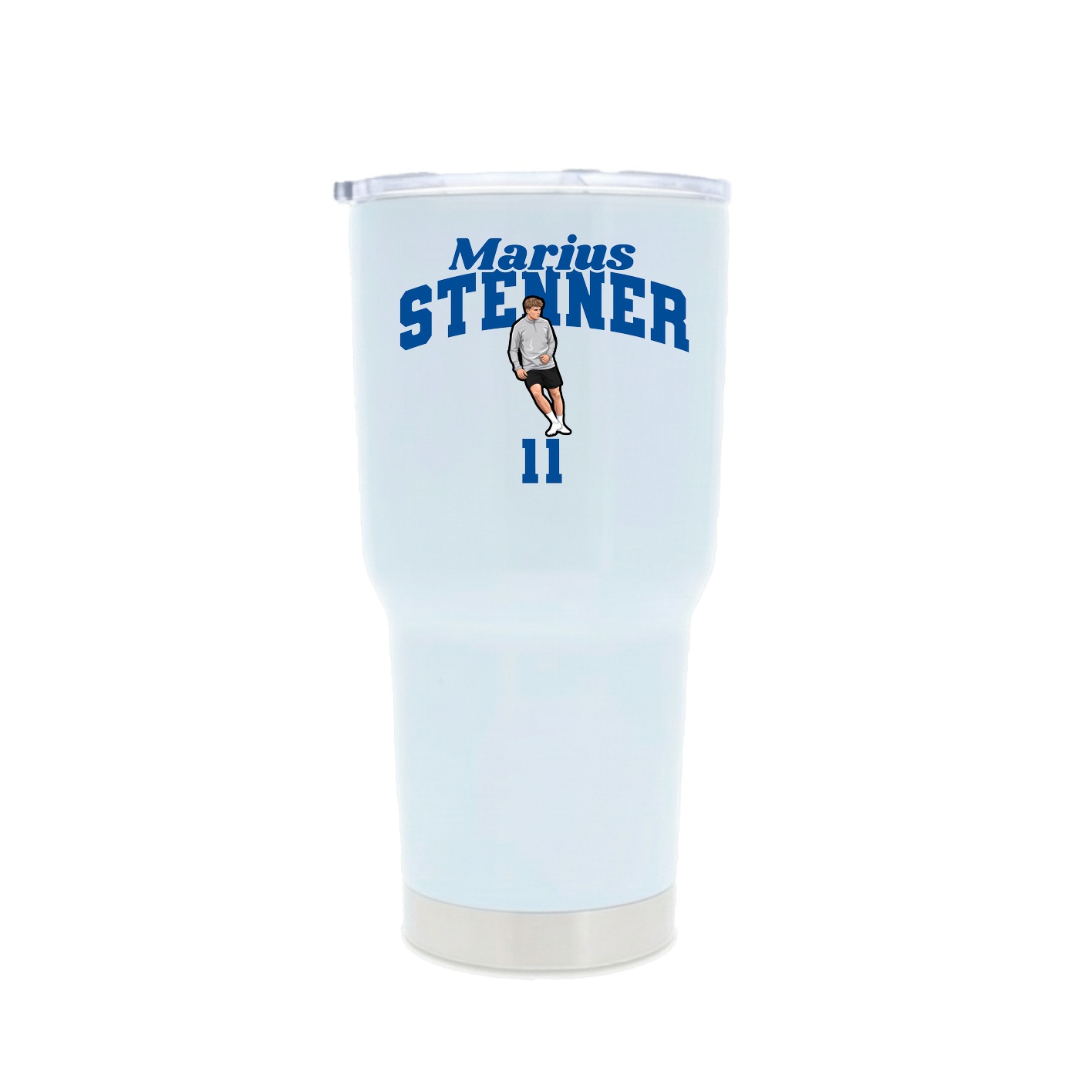 30oz Stainless Steel Tumbler — Signature Arch in White