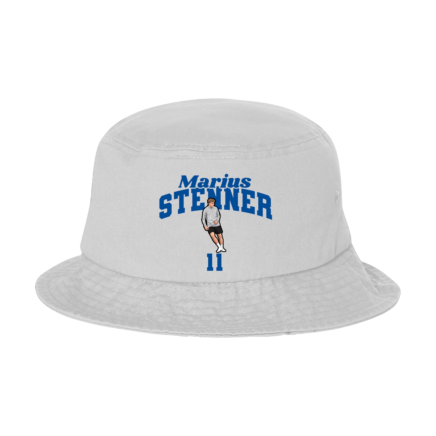 Bucket Cap — Signature Arch in White