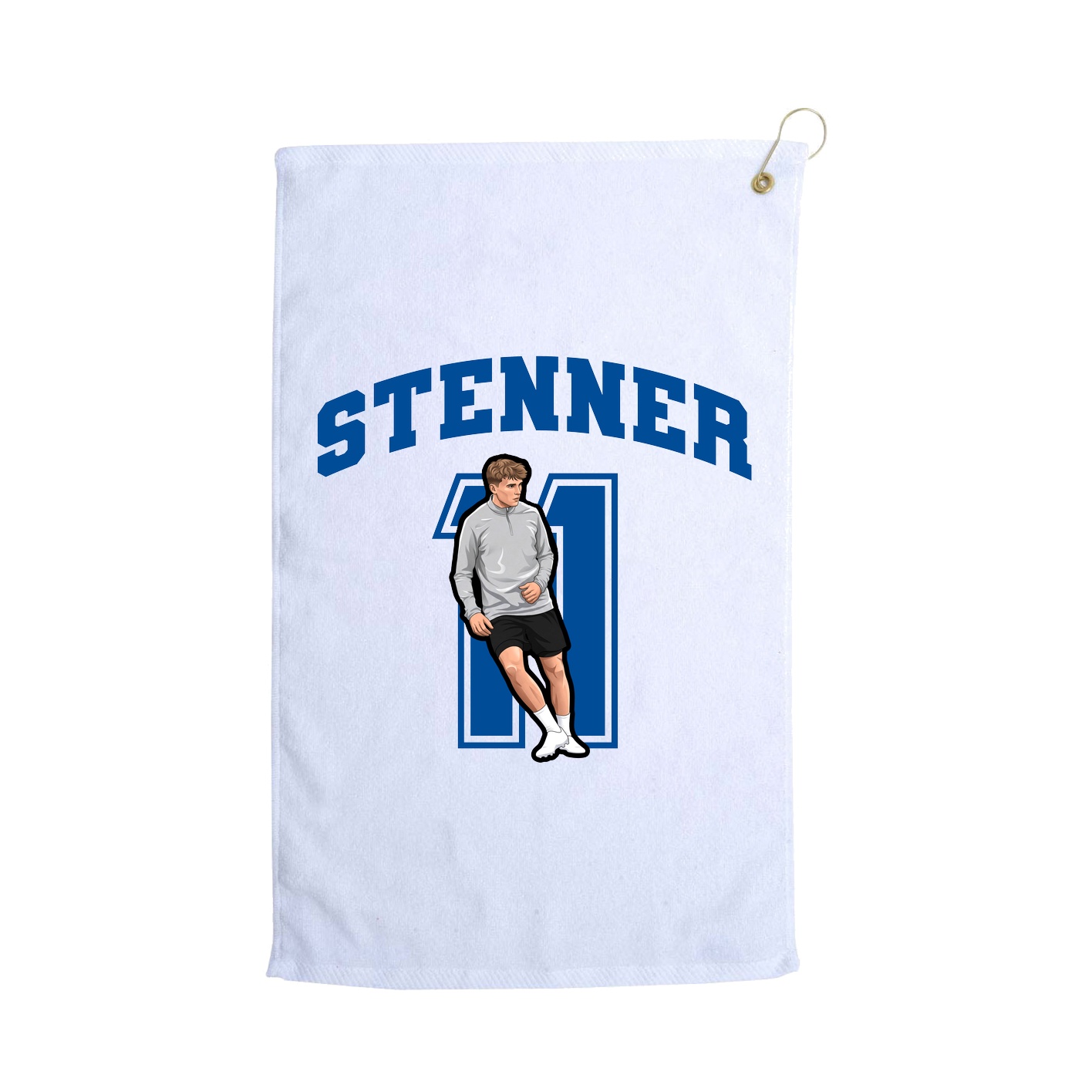 Golf Towel — Number in White