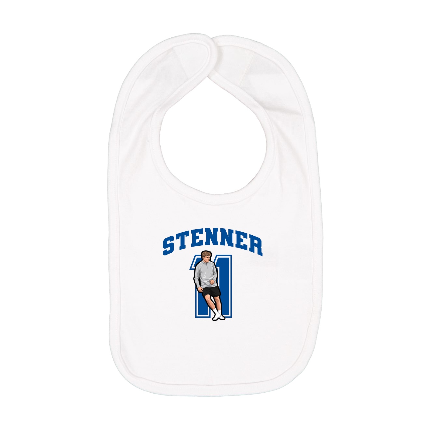 Infant Bib — Number in White