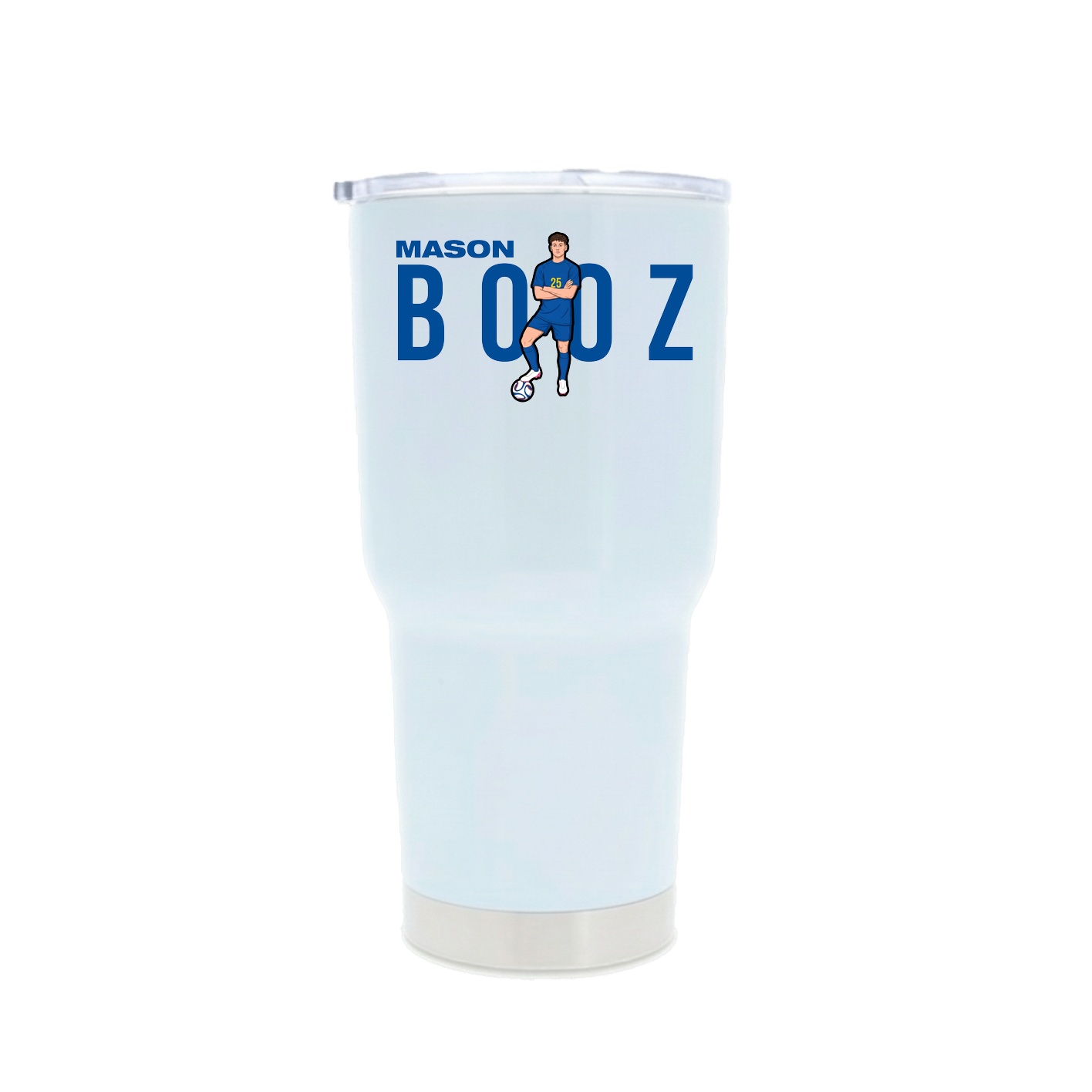 30oz Stainless Steel Tumbler — Player Name in White