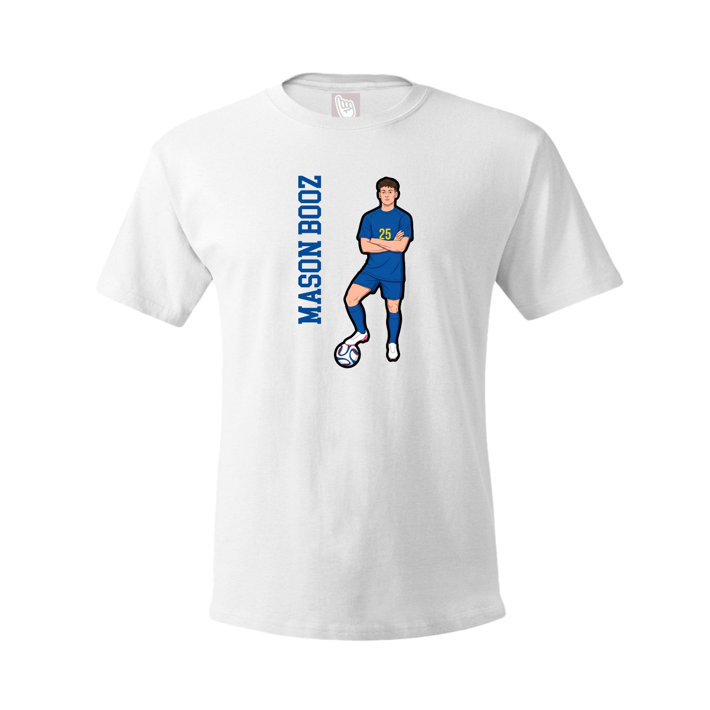 Tee — Name Vertical in White