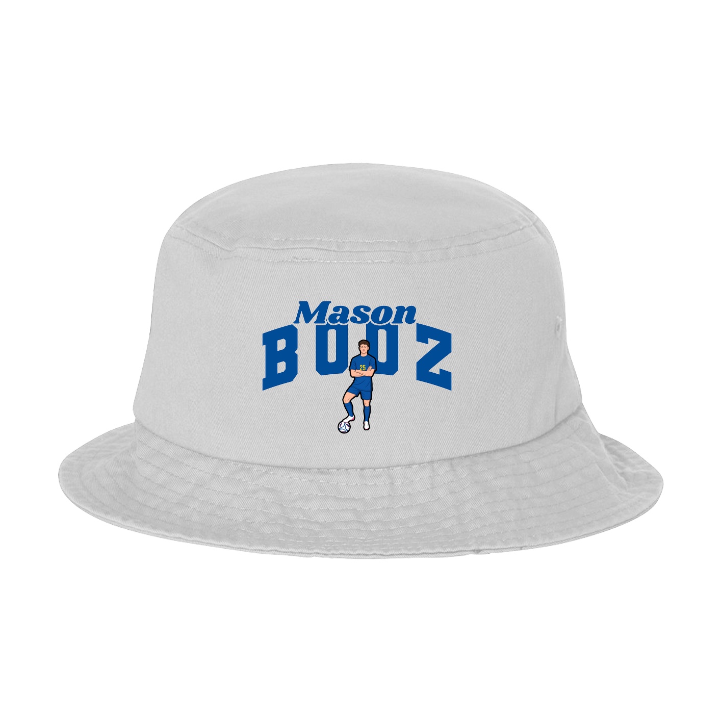 Bucket Cap — Signature Arch in White