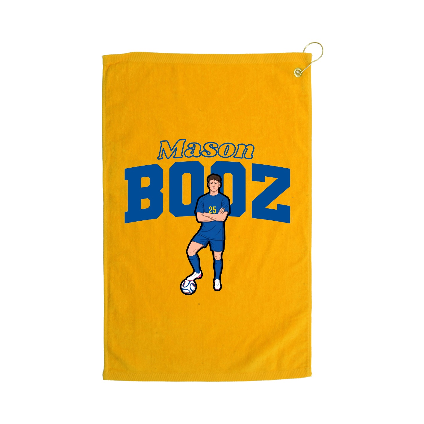 Golf Towel — Name Arch in Gold