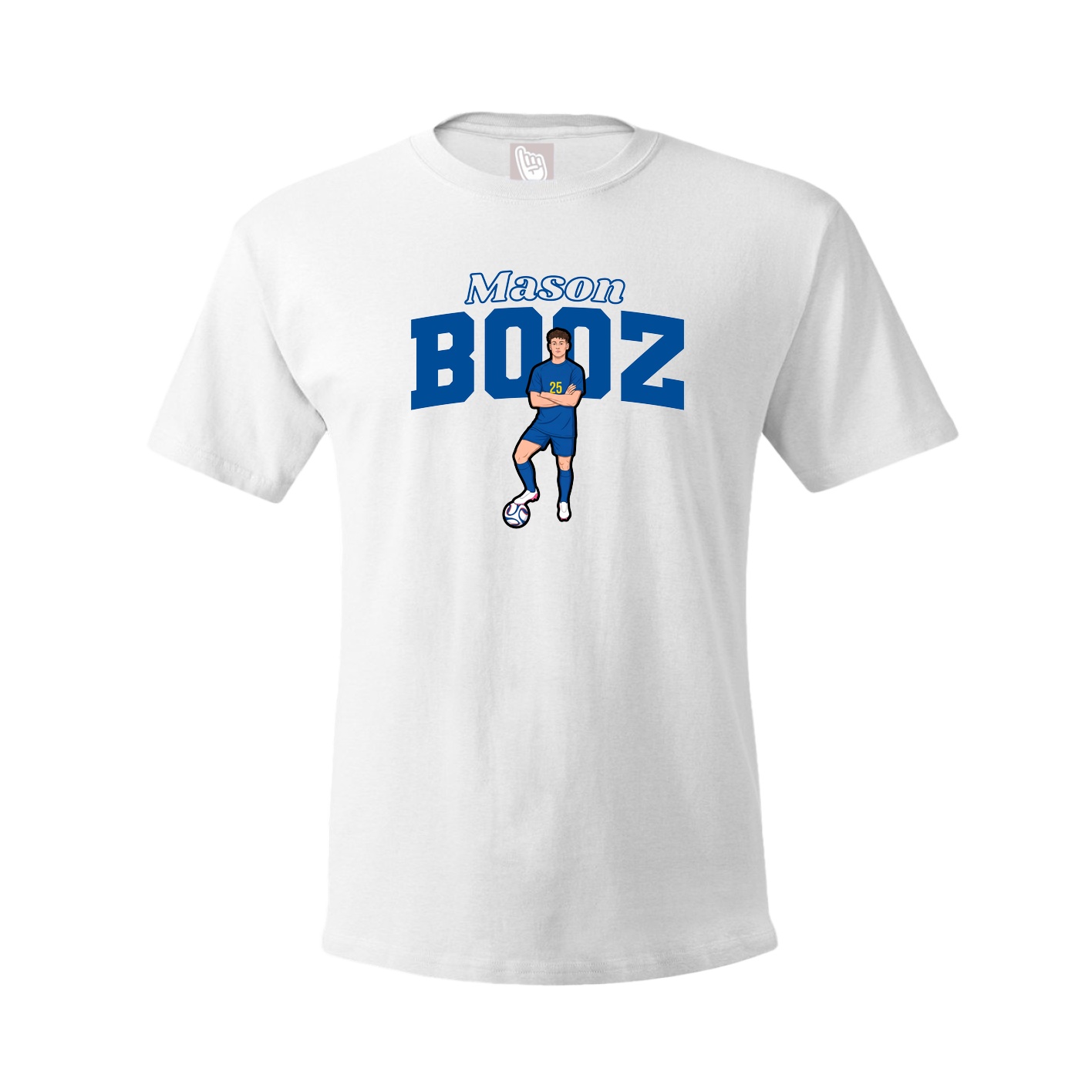 Youth Tee — Name Arch in White