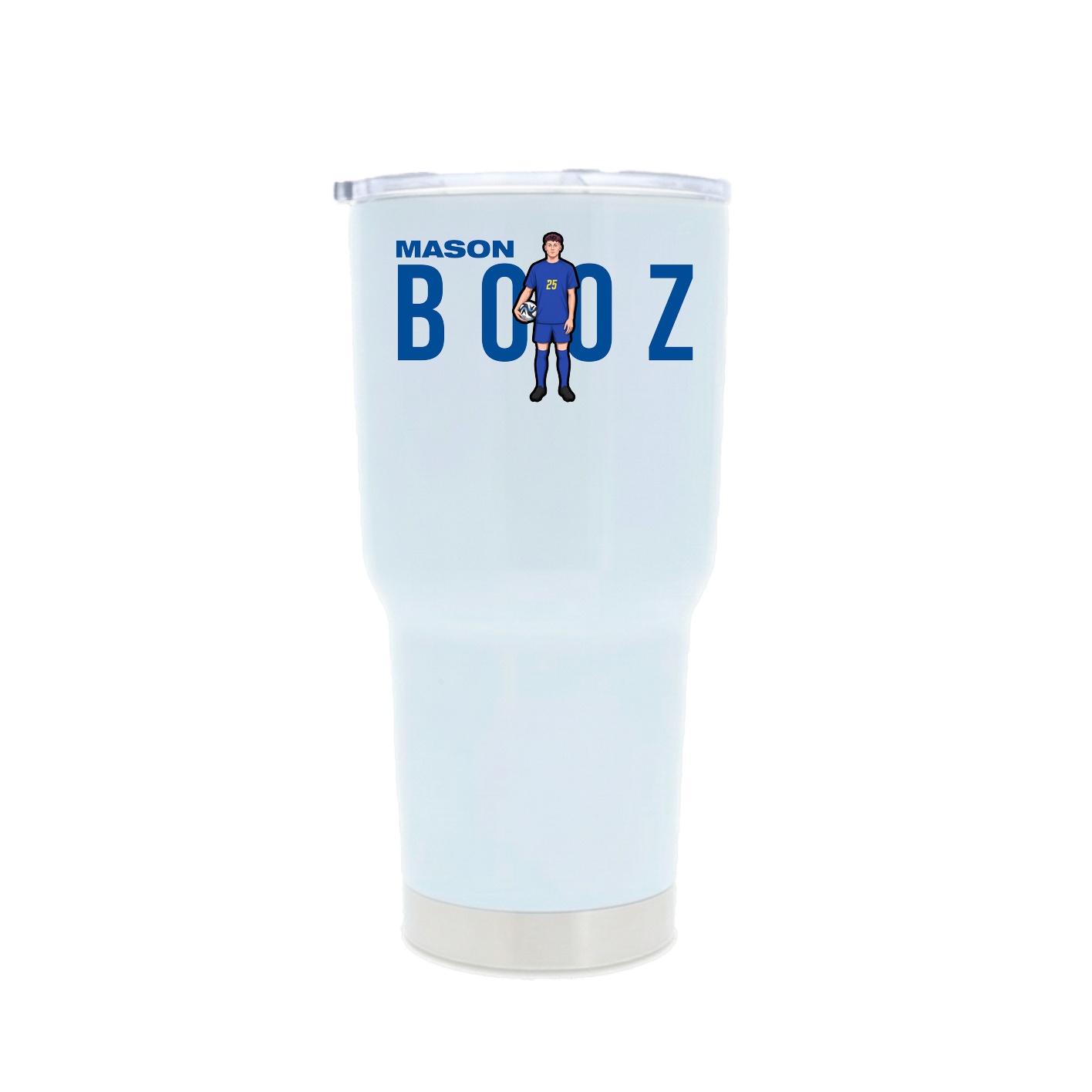 30oz Stainless Steel Tumbler — Player Name in White