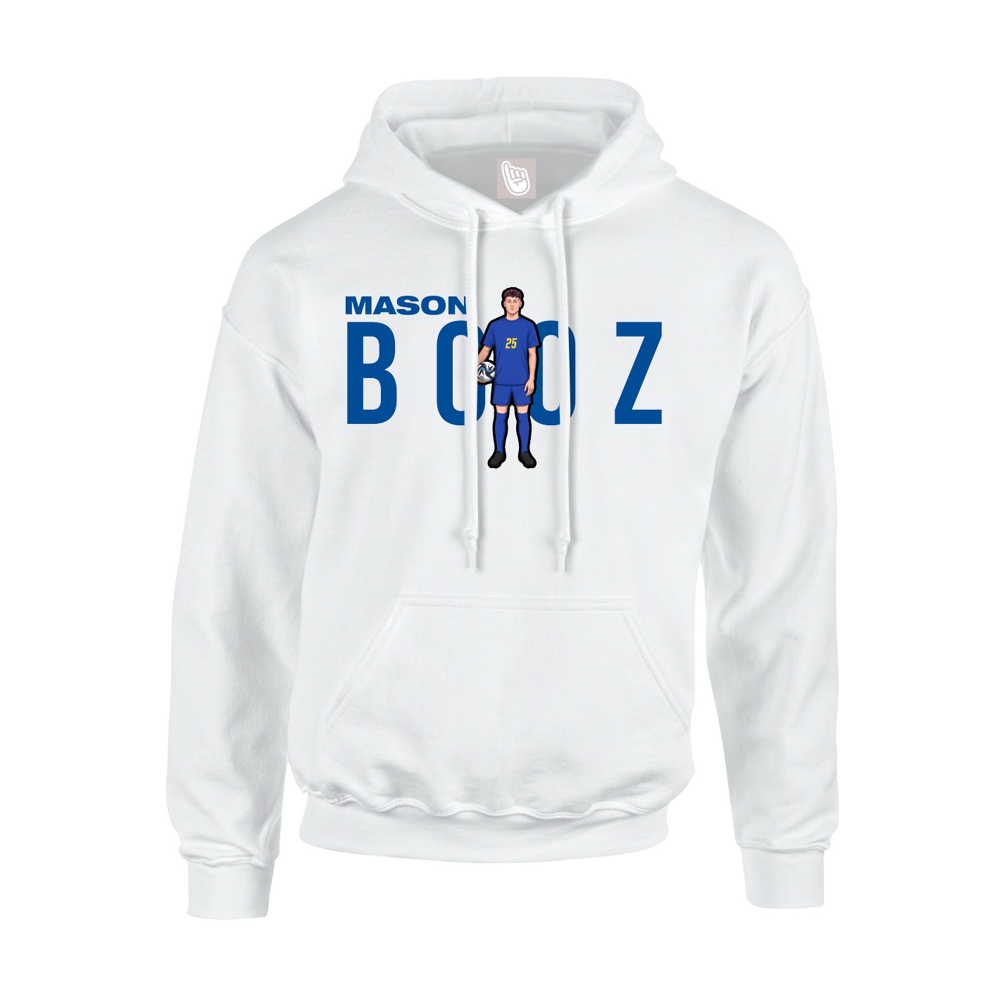Youth Hoodie — Player Name in White