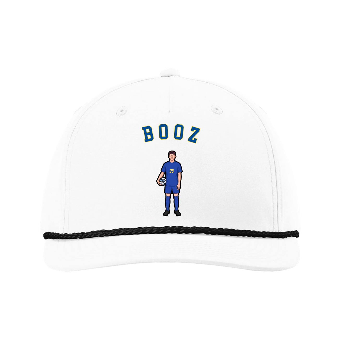Five-Panel Classic Rope Cap — Shirsey Arch in White