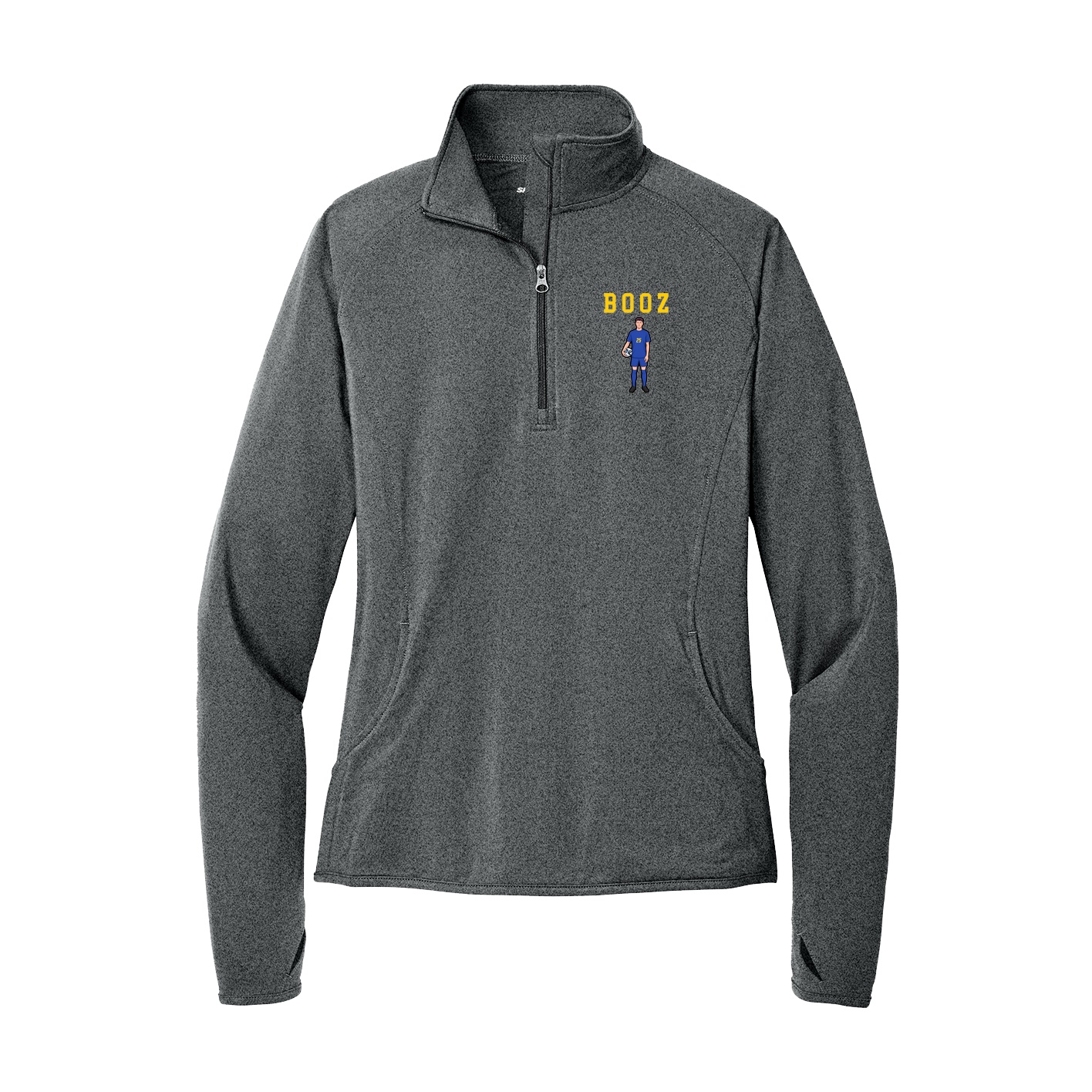 Women's Q-Zip Pullover — Shirsey in Grey