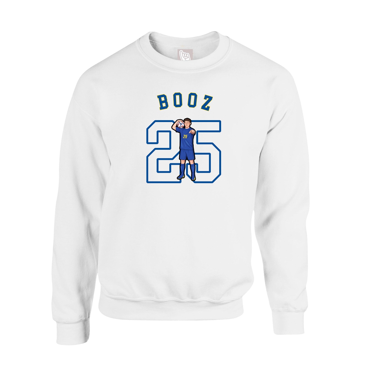 Fleece Crew — Shirsey Arch in White